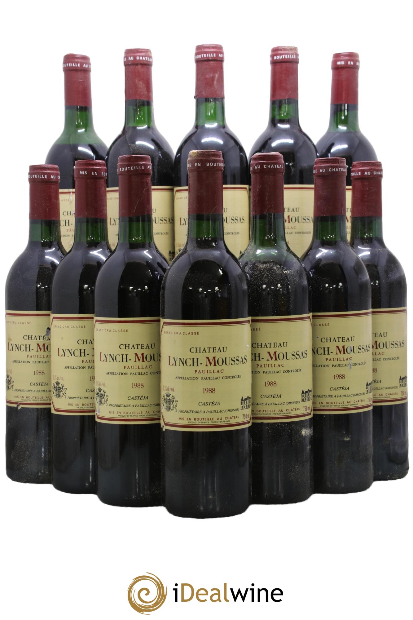 Château Lynch Moussas 5ème Grand Cru Classé 1988 - Lot de 12 bouteilles - 0