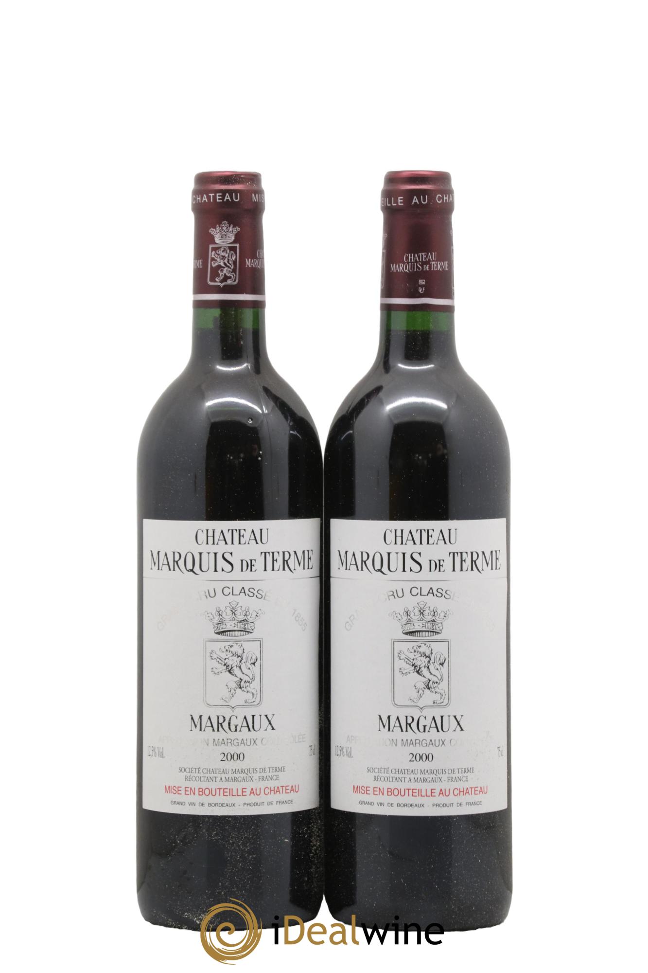 Château Marquis de Terme 4ème Grand Cru Classé 2000 - Lot of 2 bottles - 0