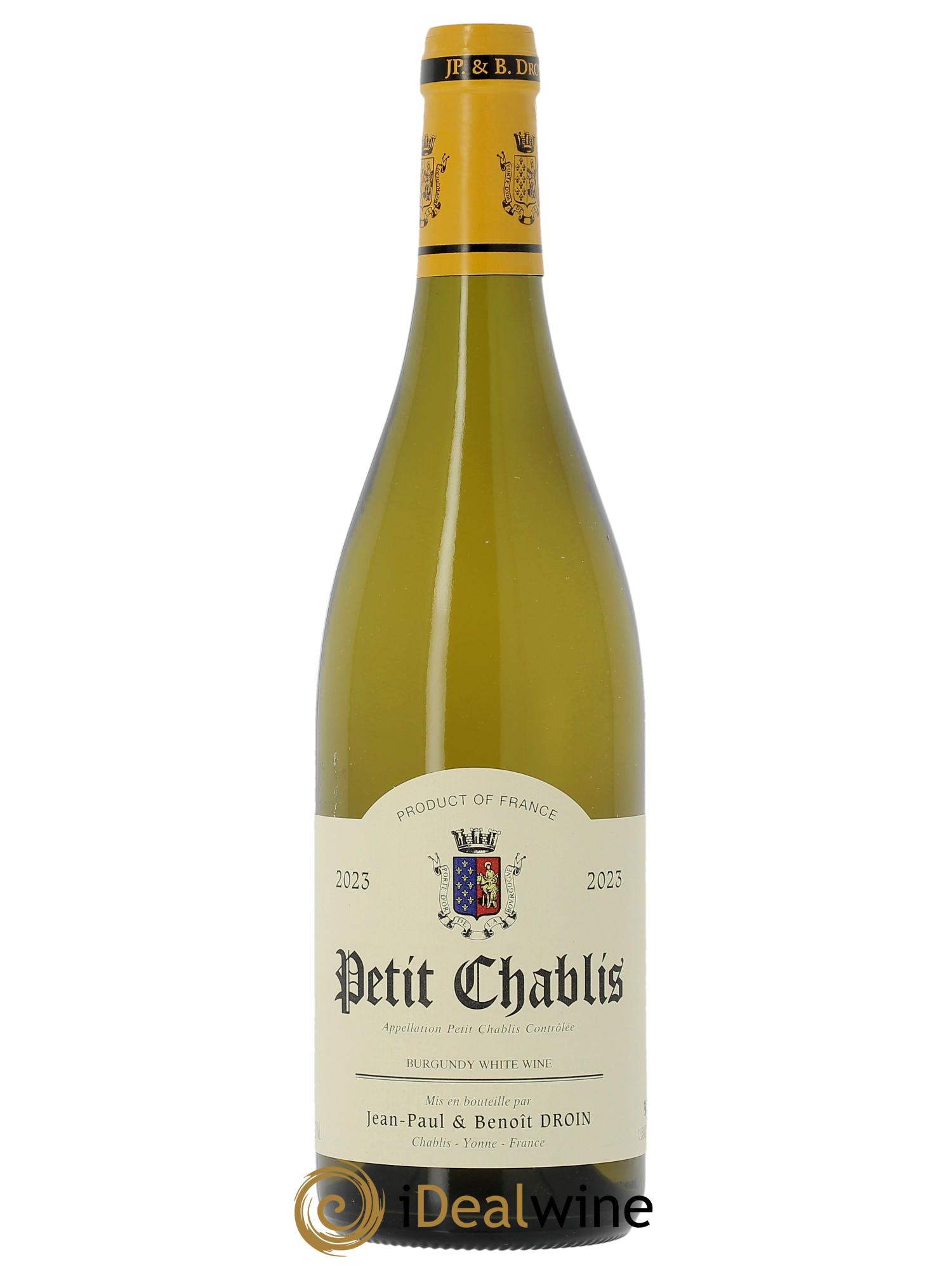 Petit Chablis Jean-Paul & Benoît Droin (Domaine) 2023 - Lot de 1 bouteille - 0