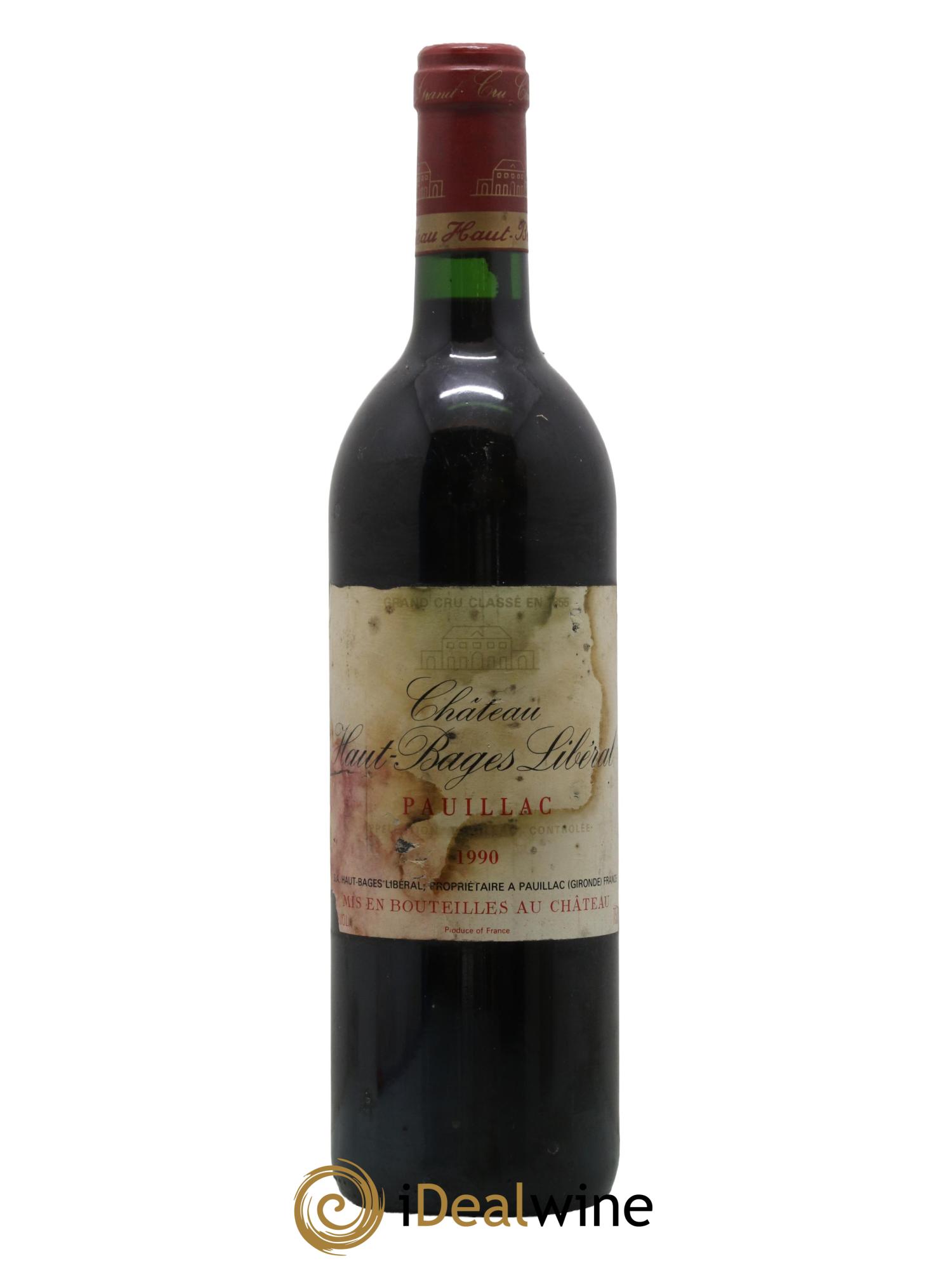 Château Haut Bages Libéral 5ème Grand Cru Classé 1990 - Lot de 1 bouteille - 0