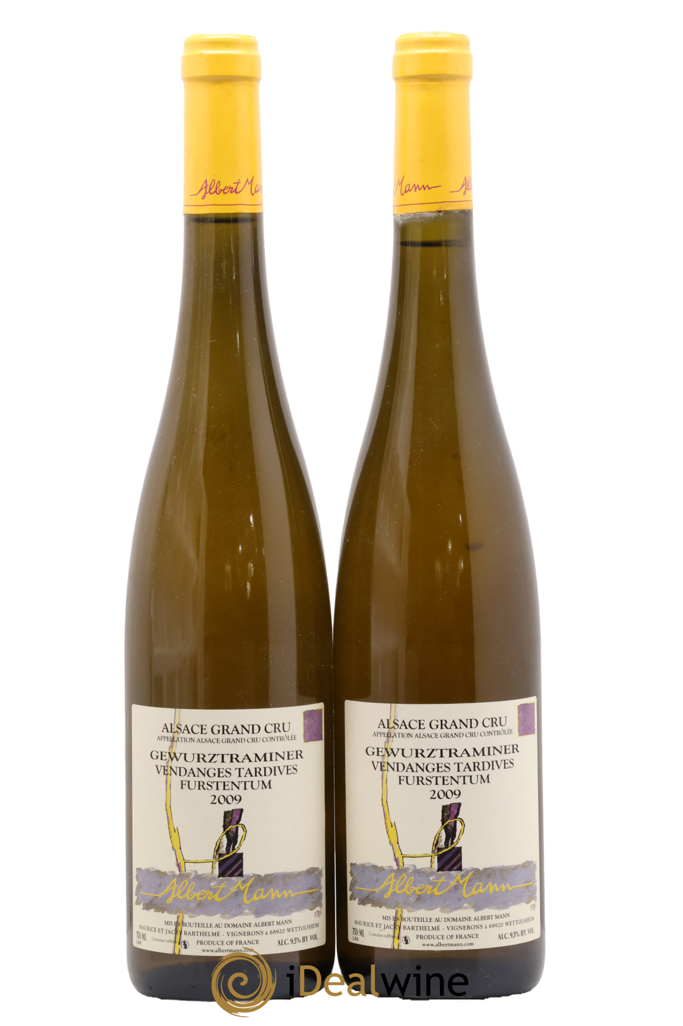 Alsace Gewurztraminer Grand Cru Furstentum Vendanges Tardives Albert Mann 2009 - Lot de 2 bouteilles - 0