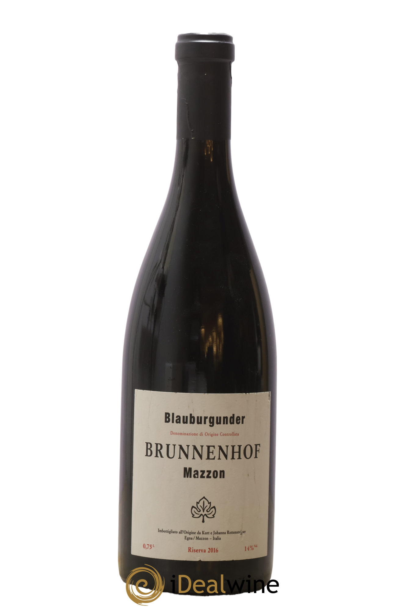 Italie Riserva Blauburgunder Brunnenhof Pinot Nero Riserva Mazzon Rottensteiner 2016 - Lotto di 1 bottiglia - 0