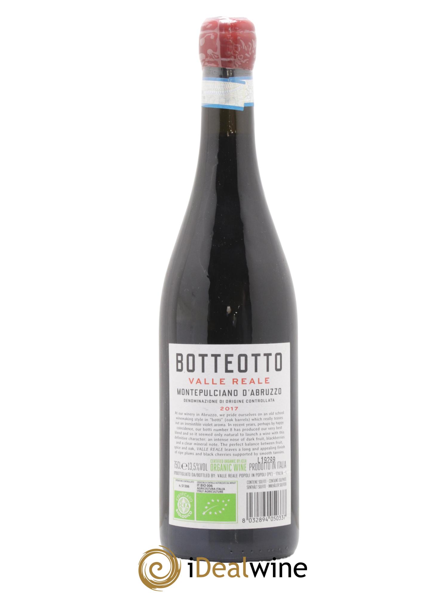 Montepulciano d'Abruzzo Valle Reale Botteotto 2017 - Lot de 1 bouteille - 1