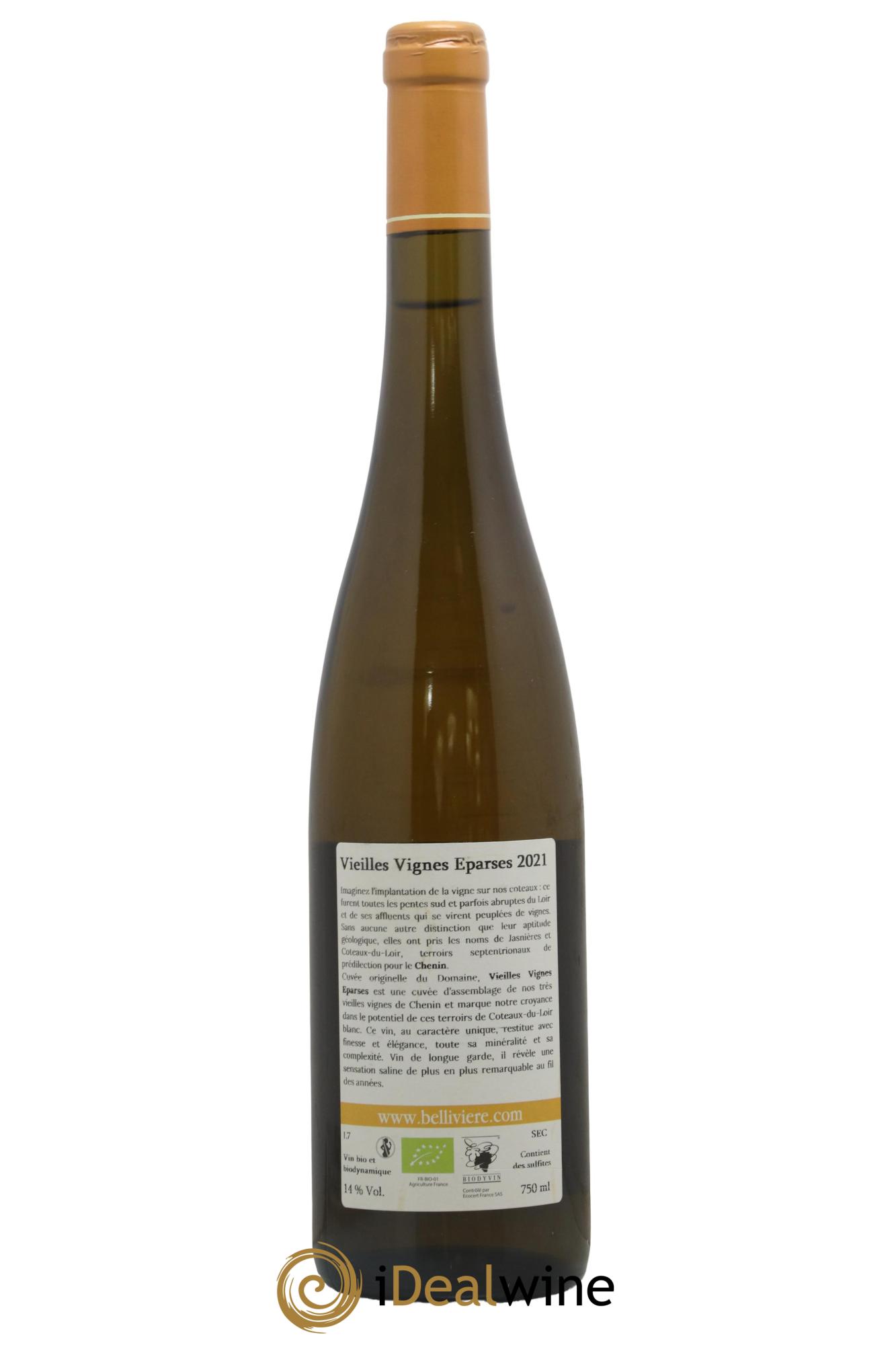 Coteaux du Loir Vieilles Vignes Eparses Domaine de Bellivière 2021 - Lot de 1 bouteille - 1