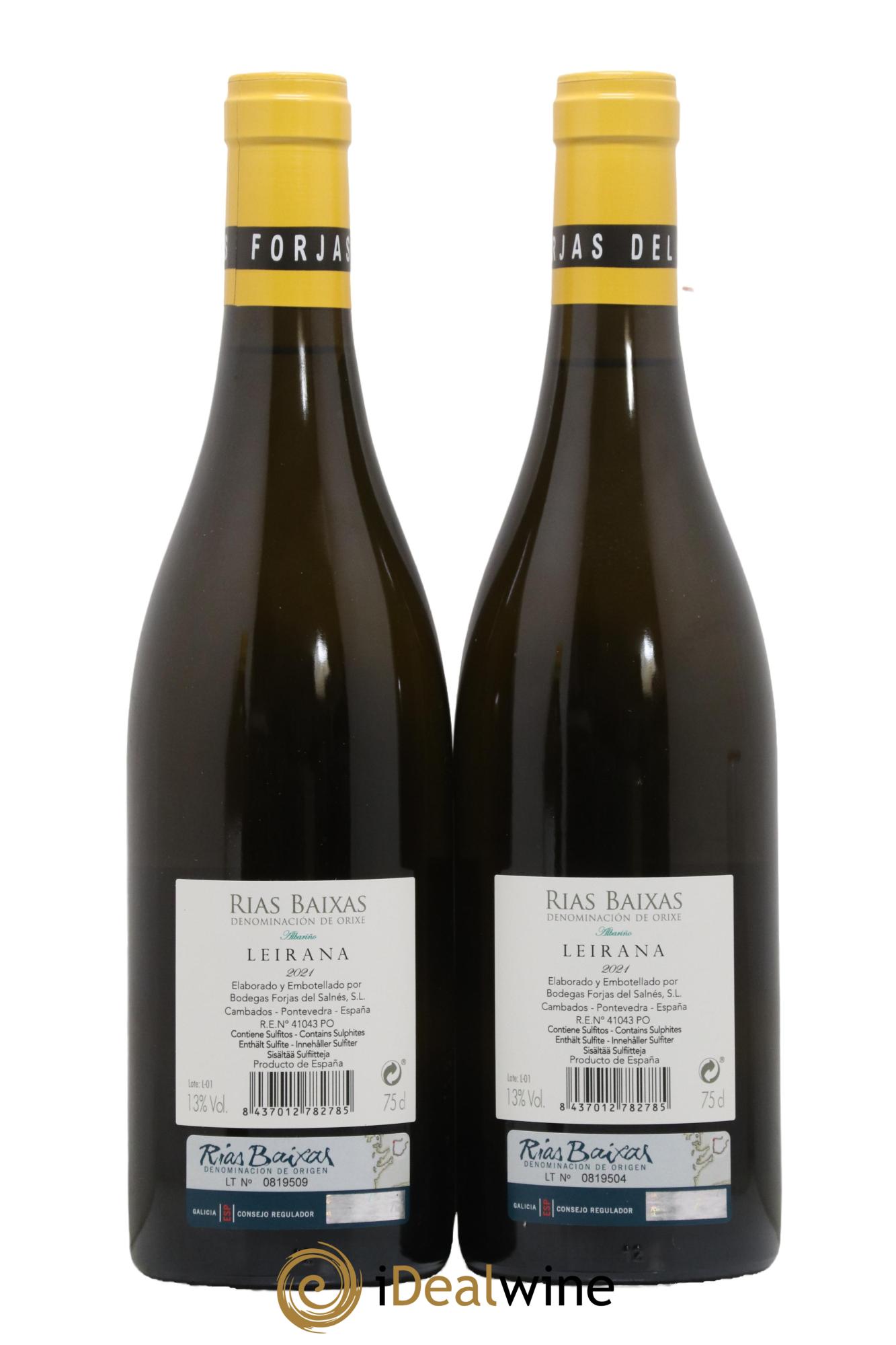 Rias Baixas Albarino Leirana Forjas Del Salnes 2021 - Lot de 2 bouteilles - 1