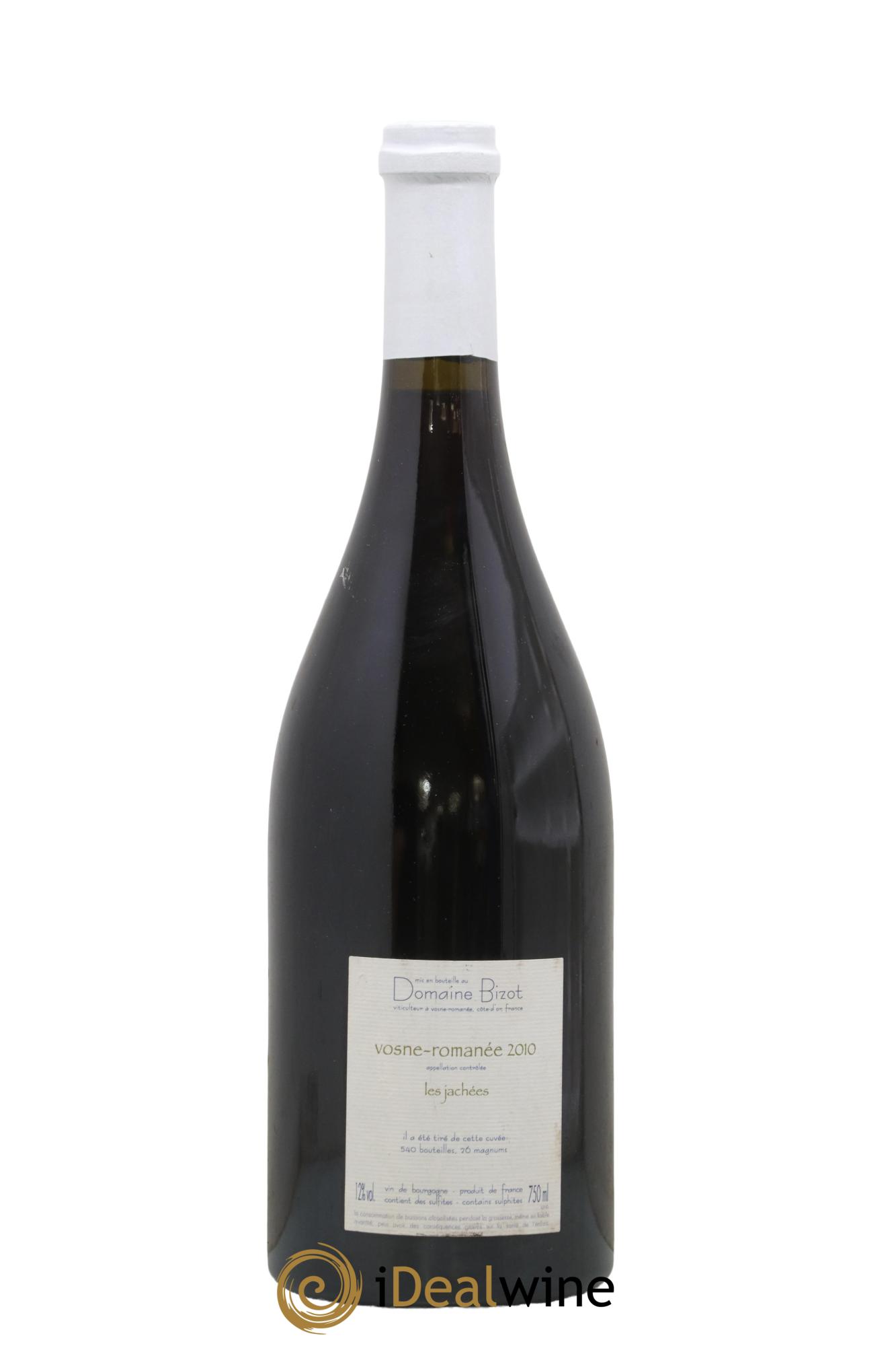 Vosne-Romanée Les Jachées Bizot (Domaine) 2010 - Lot de 1 bouteille - 1