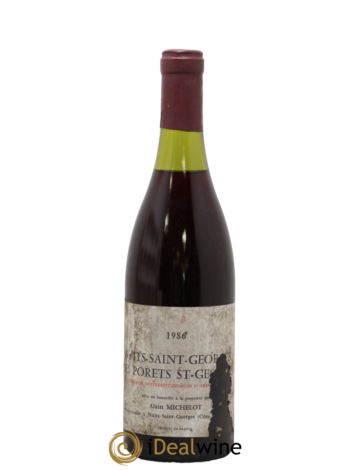 Nuits Saint-Georges 1er Cru Les Porêts Saint-Georges Alain Michelot (Domaine) 1986 - Lot de 1 bouteille - 0