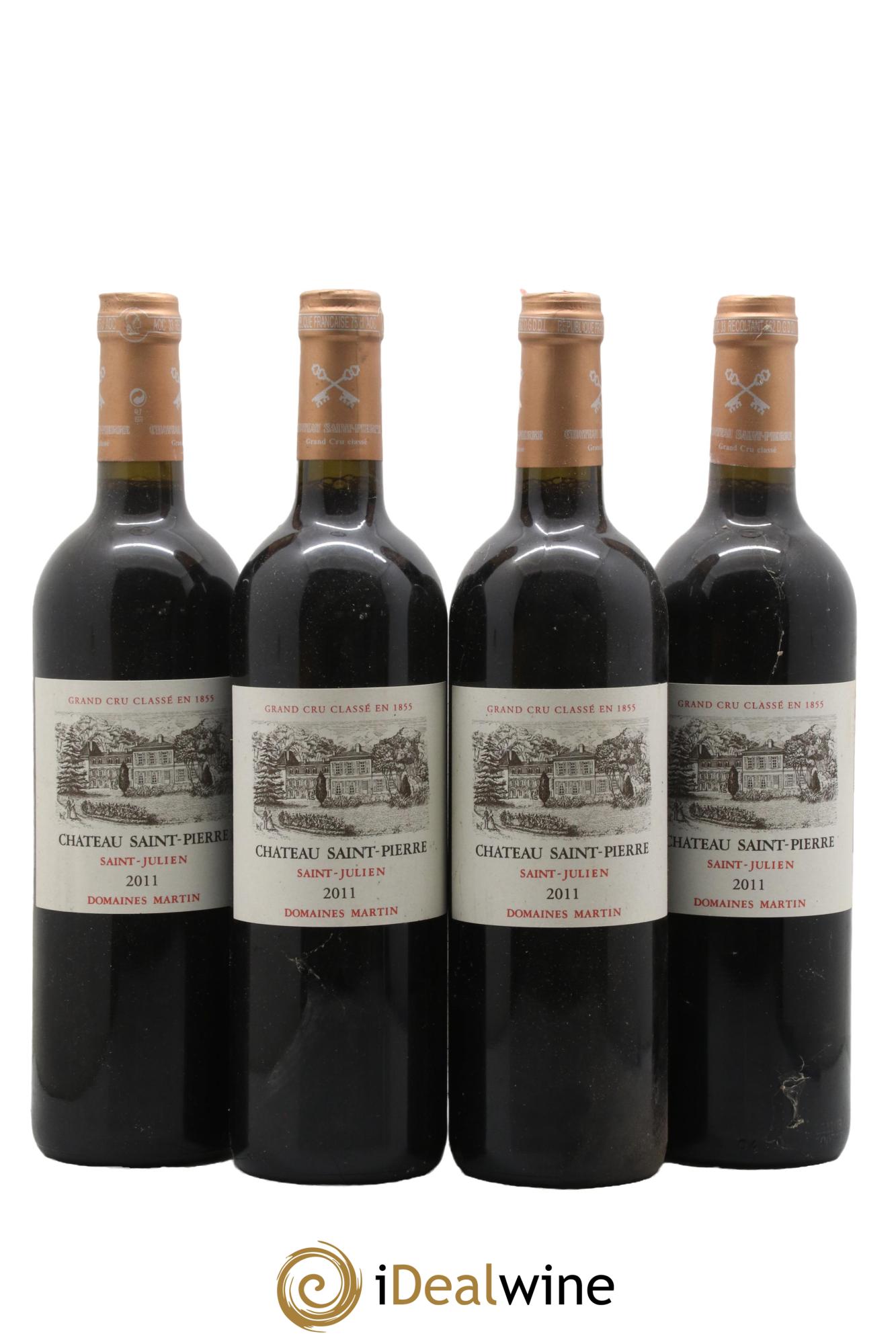 Château Saint-Pierre 4ème Grand Cru Classé 2011 - Posten von 4 Flaschen - 0