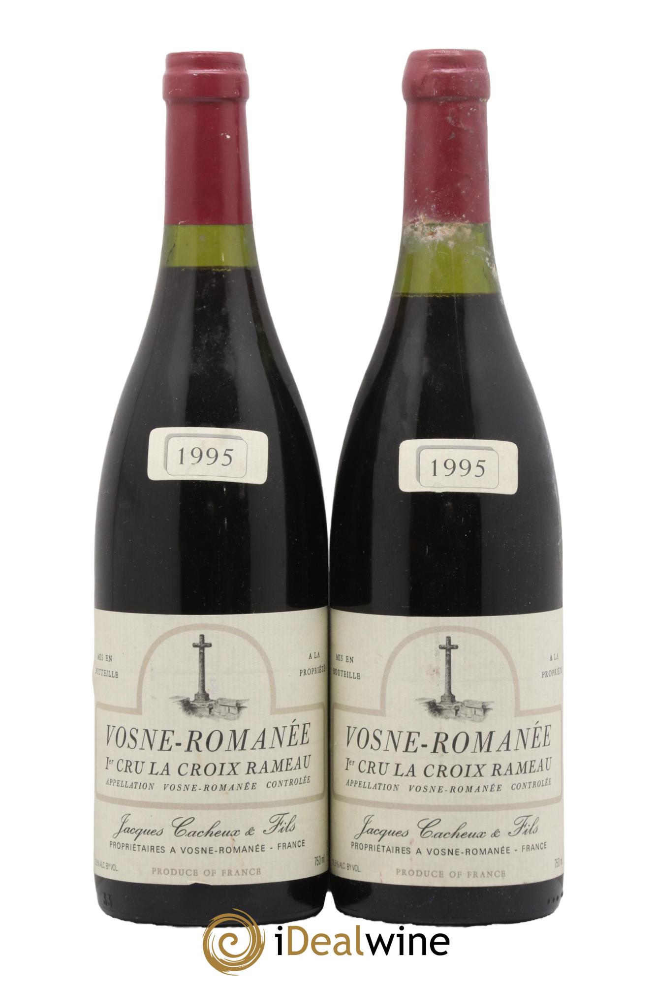 Vosne-Romanée 1er Cru La Croix Rameau Jacques Cacheux & Fils 1995 - Lot of 2 bottles - 0