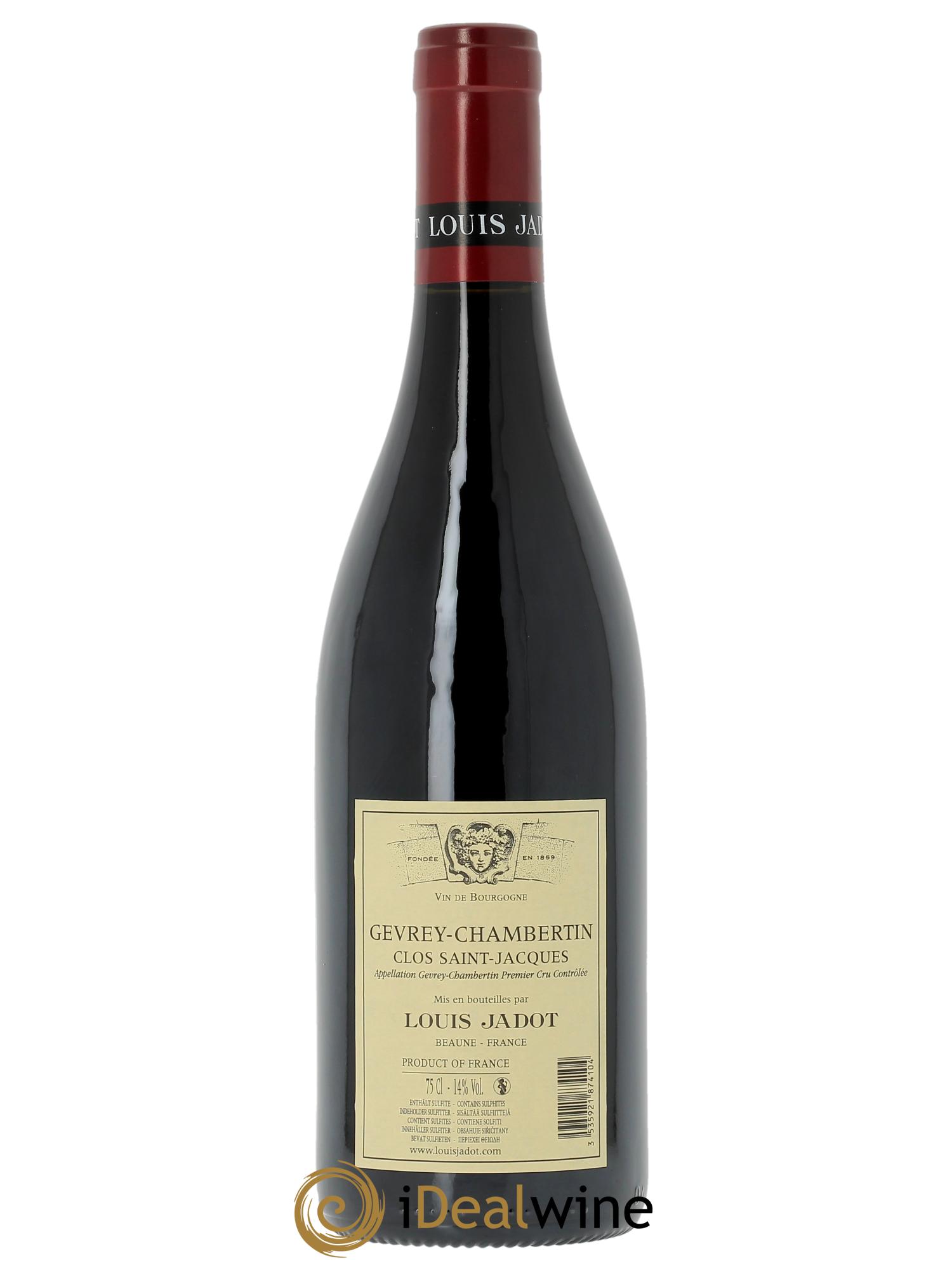 Gevrey-Chambertin 1er Cru Clos Saint Jacques Domaine Louis Jadot (Cassetta in legno a partire da 6 bt) 2023 - Lotto di 1 bottiglia - 1
