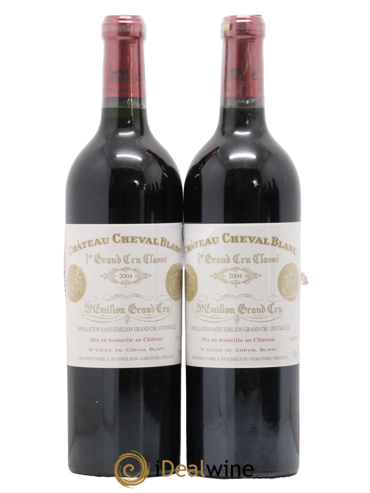 Caisse Primeurs 2 Petrus 2 Mouton 2 Cheval Blanc 2 Latour 2 Margaux 2 Lafitte 2004 - Lot de 12 bouteilles - 6