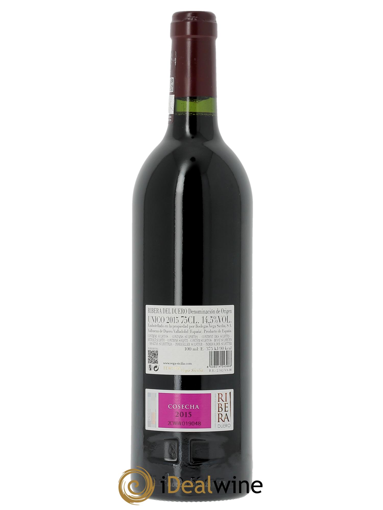 Ribera Del Duero DO Vega Sicilia Unico Famille Alvarez (OWC if 3 bts) 2015 - Lot of 1 bottle - 1