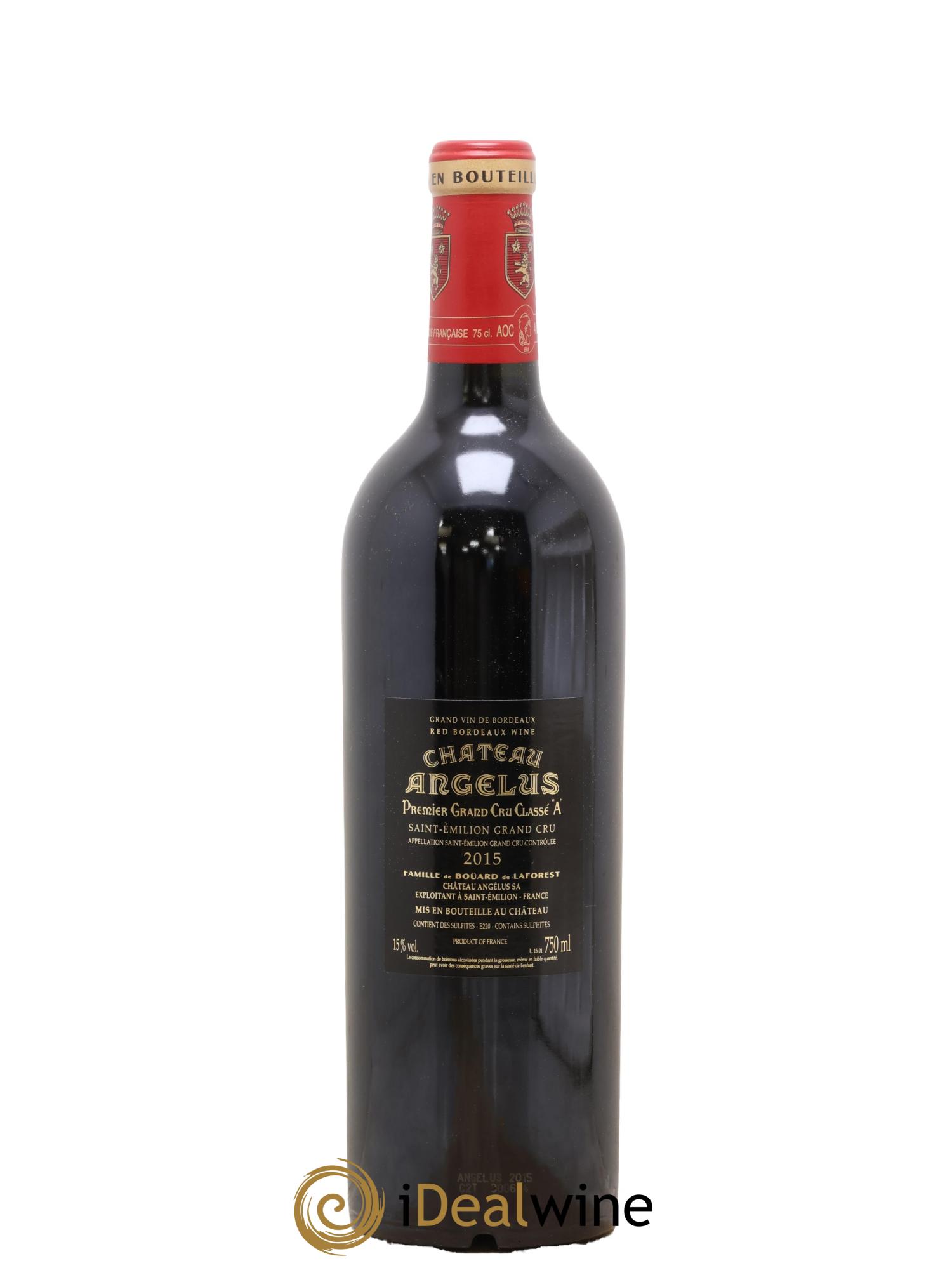 Château Angélus 1er Grand Cru Classé A 2015 - Lot de 1 bouteille - 1