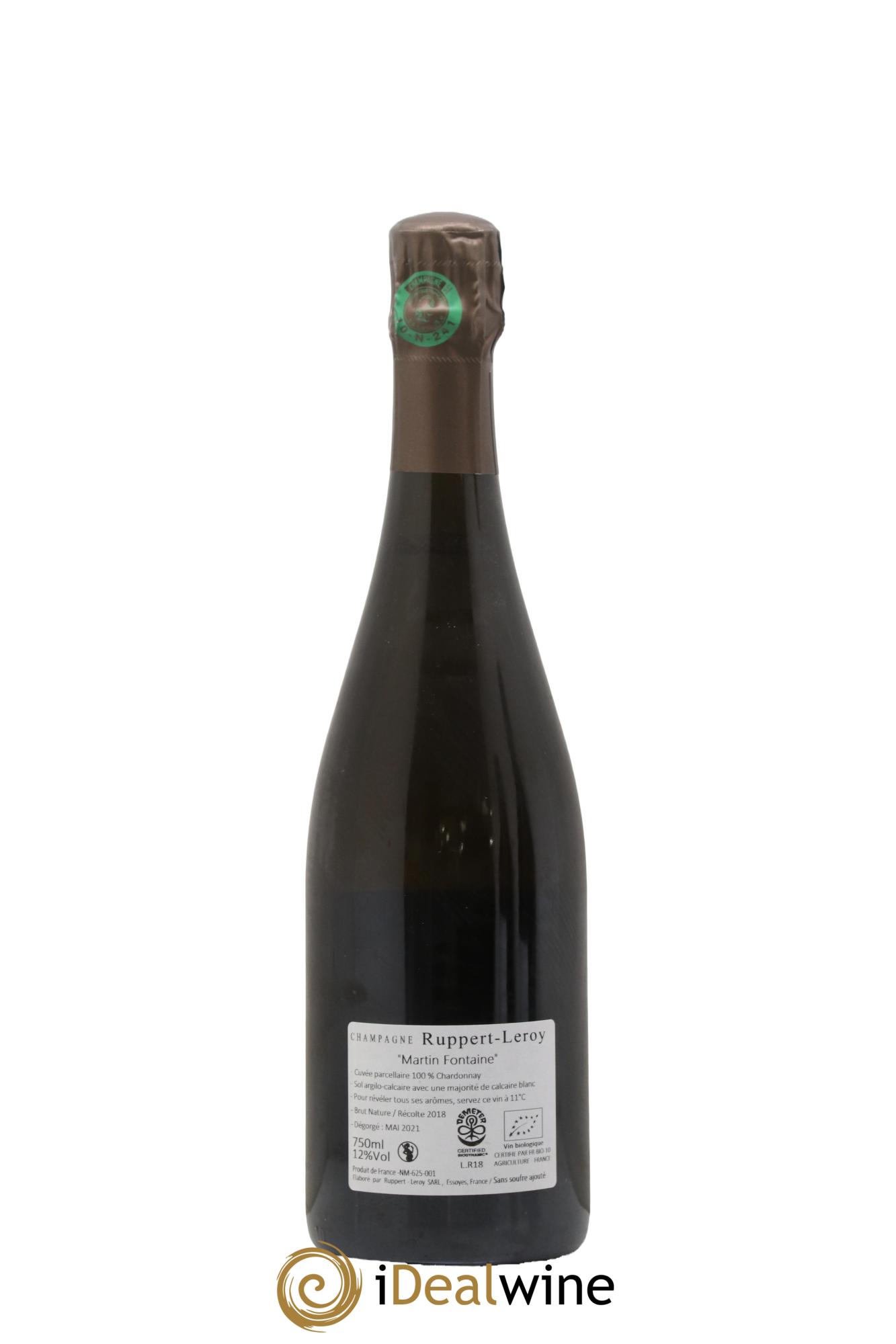 Martin Fontaine Ruppert-Leroy (Domaine) 2018 - Lot de 1 bouteille - 1