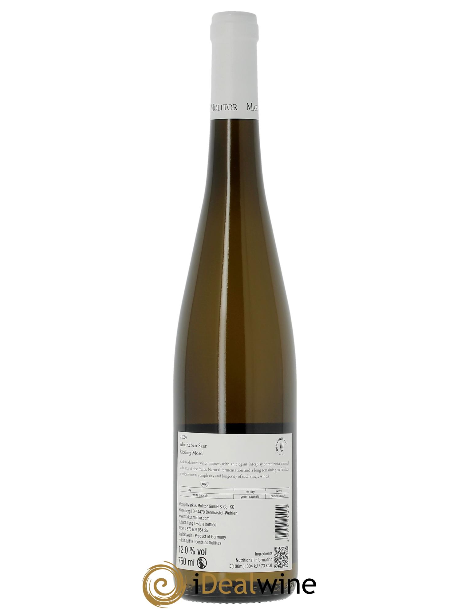 Riesling Markus Molitor Alte Reben Saar Qualitatswein White Capsule  2024 - Posten von 1 Flasche - 1