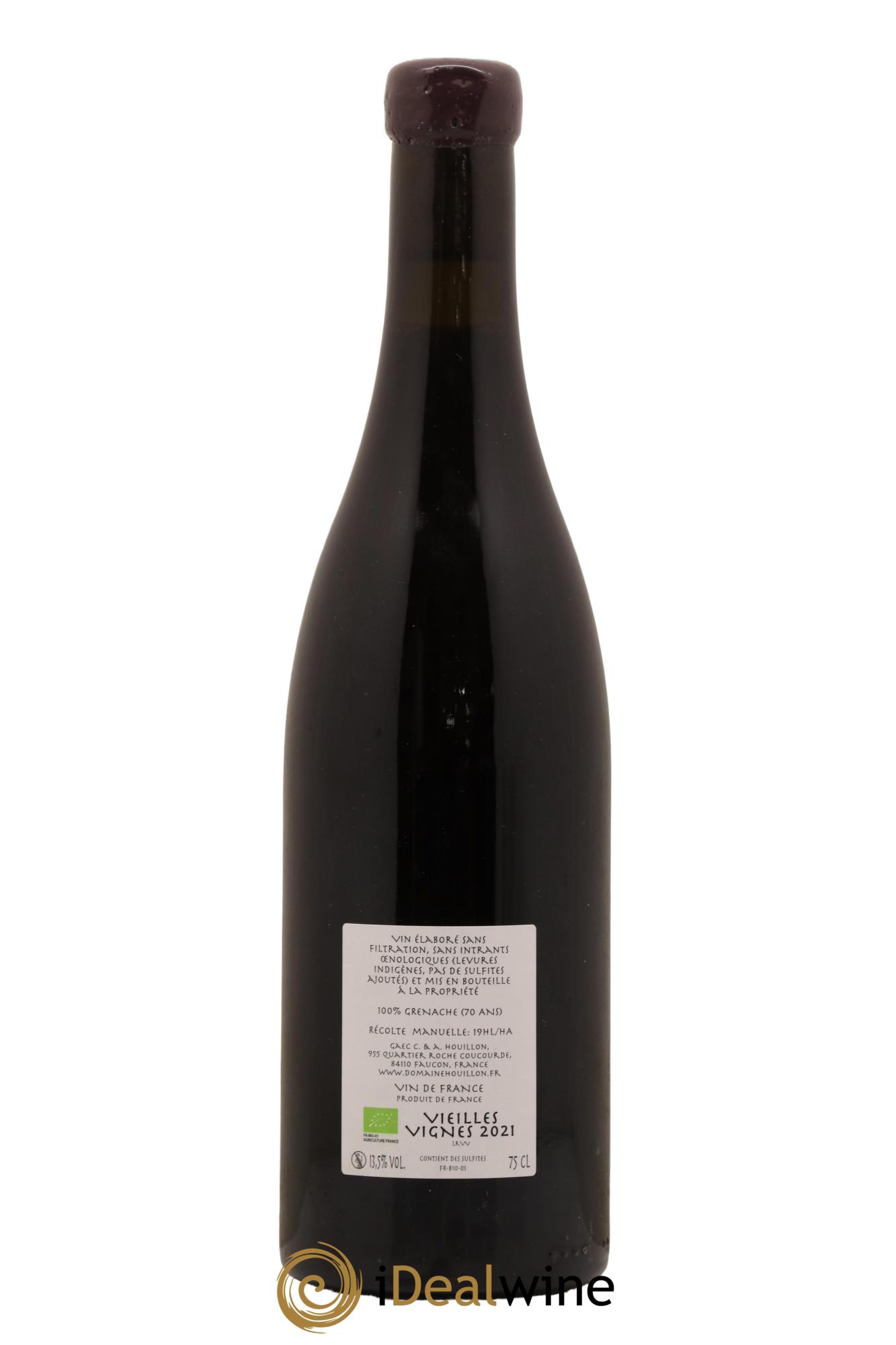 Vin de France 100% Grenache Vieilles Vignes Charlotte et Aurelien Houillon 2021 - Lot de 1 bouteille - 1