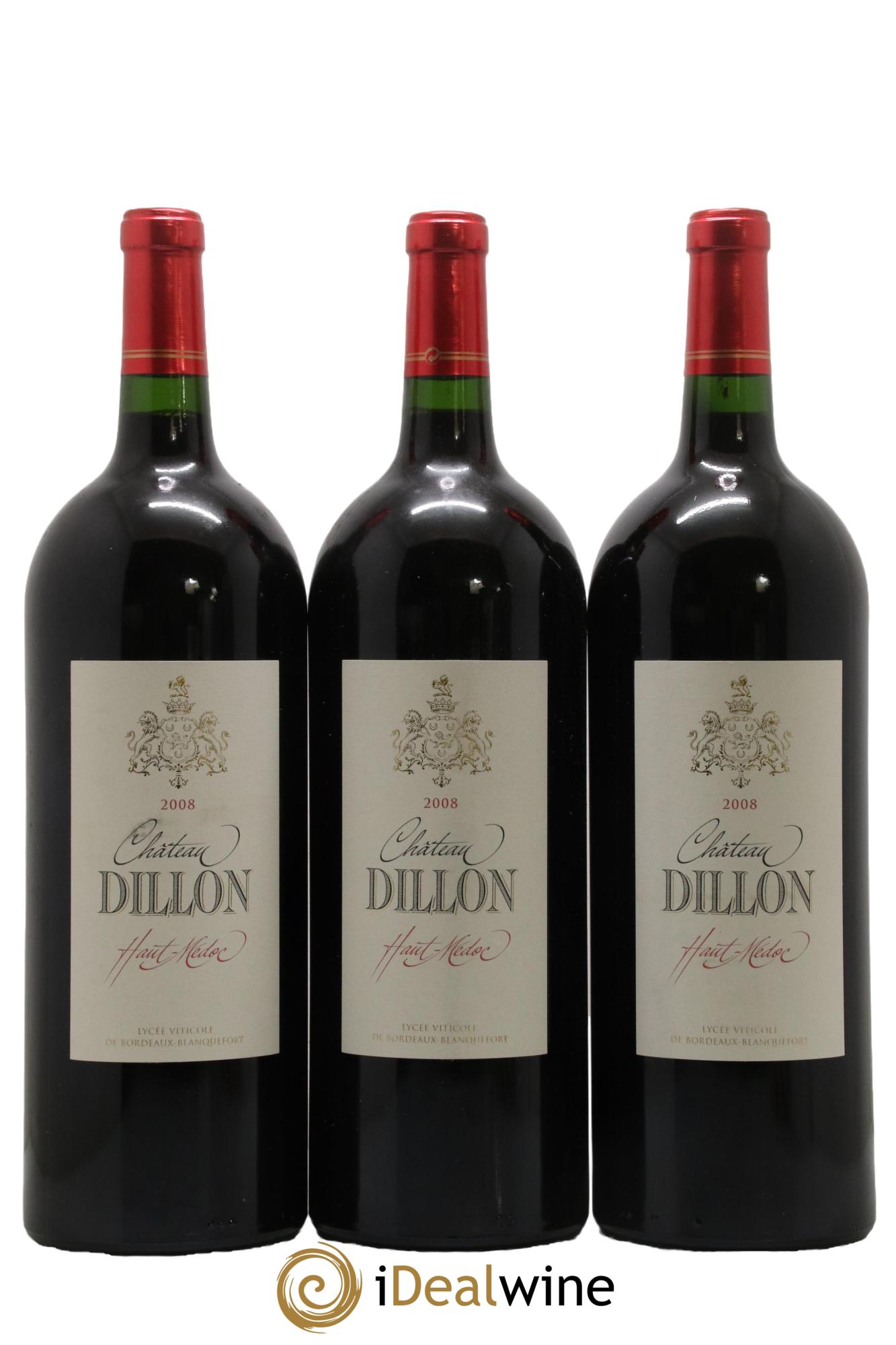 Château Dillon Cru Bourgeois 2008 - Lot de 3 magnums - 0