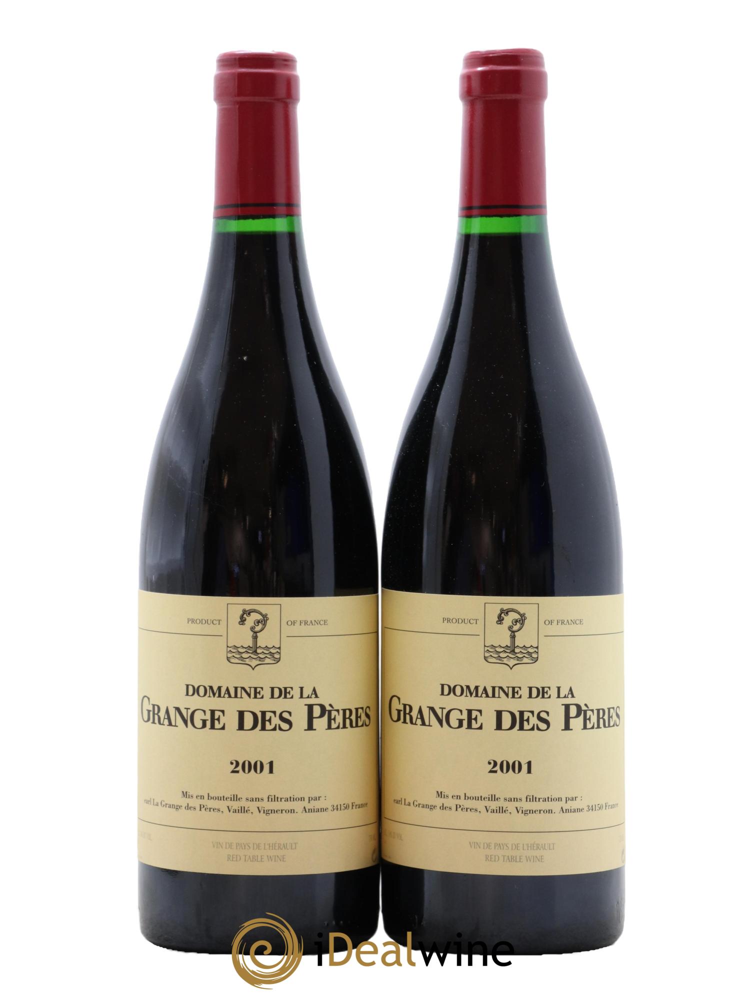 Pays d'Hérault Grange des Pères Laurent Vaillé 2001 - Lot de 2 bouteilles - 0