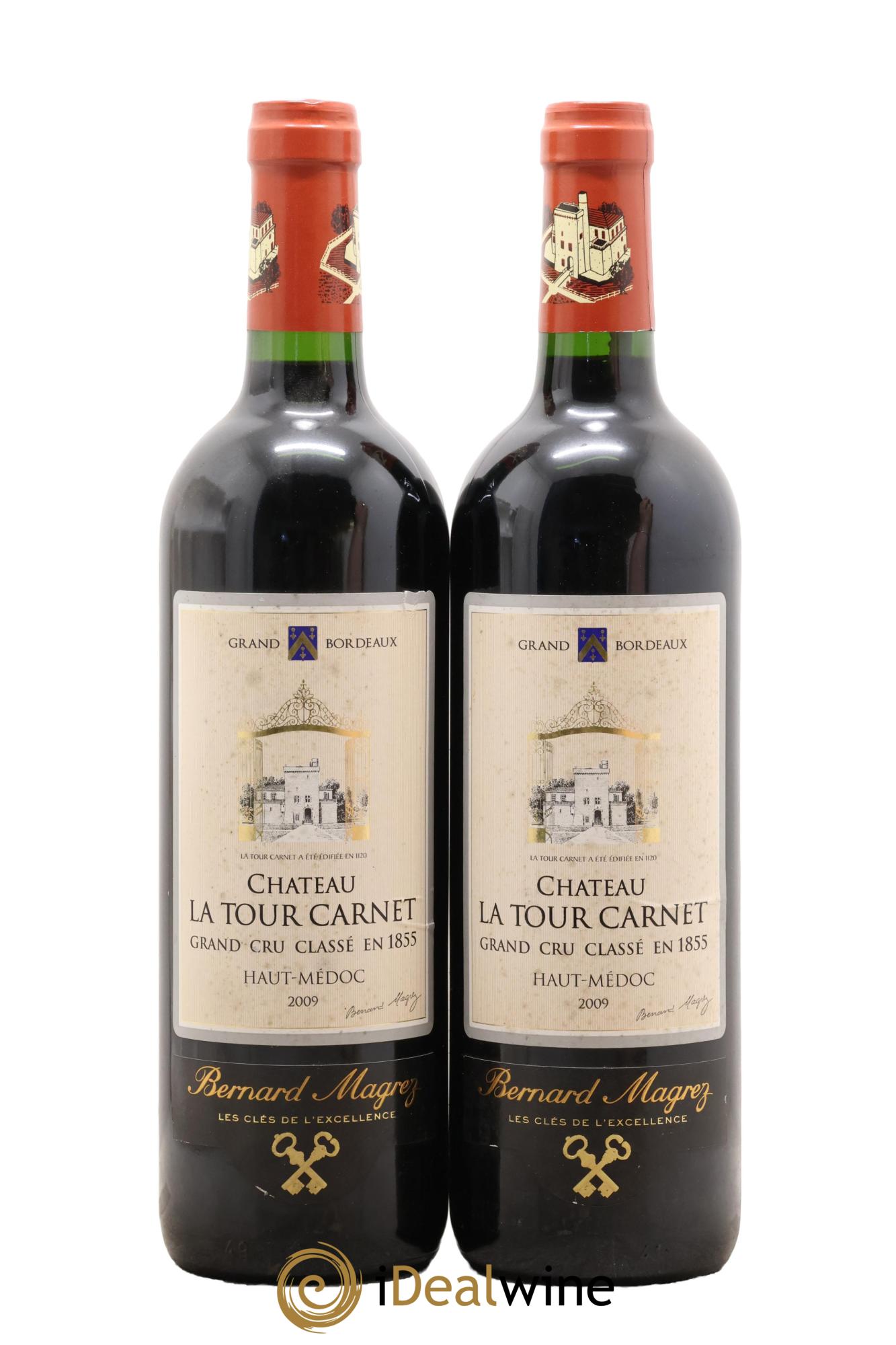 Château la Tour Carnet 4ème Grand Cru Classé 2009 - Lot de 2 bouteilles - 0