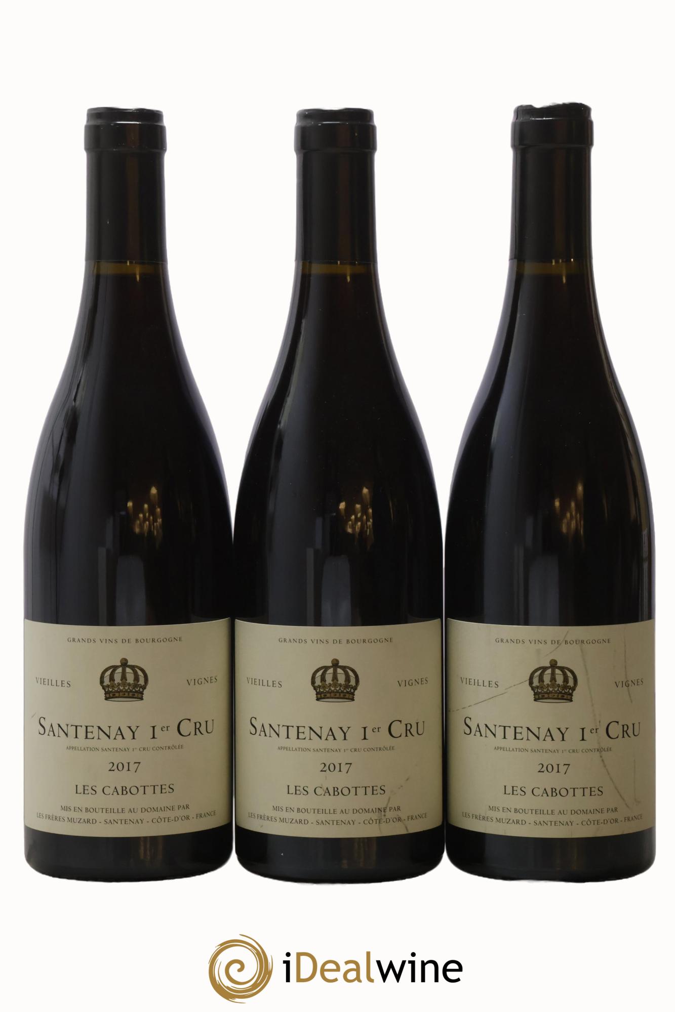 Santenay 1er Cru Les Cabottes Vieilles Vignes Les Frères Muzard 2017 - Lot de 3 bouteilles - 0