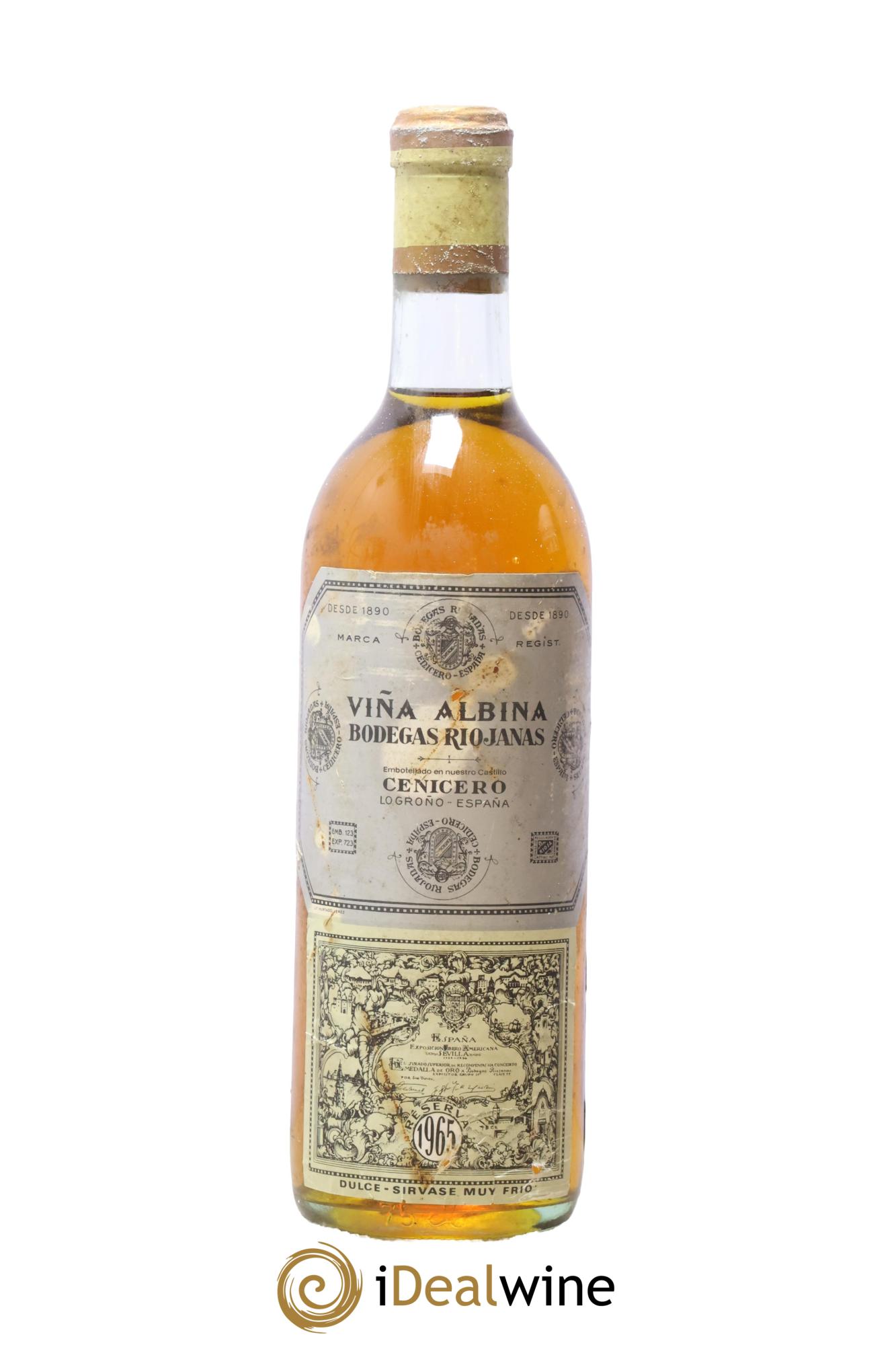 Rioja DOCA Vina Albina Reserva Riojanas 1965 - Lot de 1 bouteille - 0