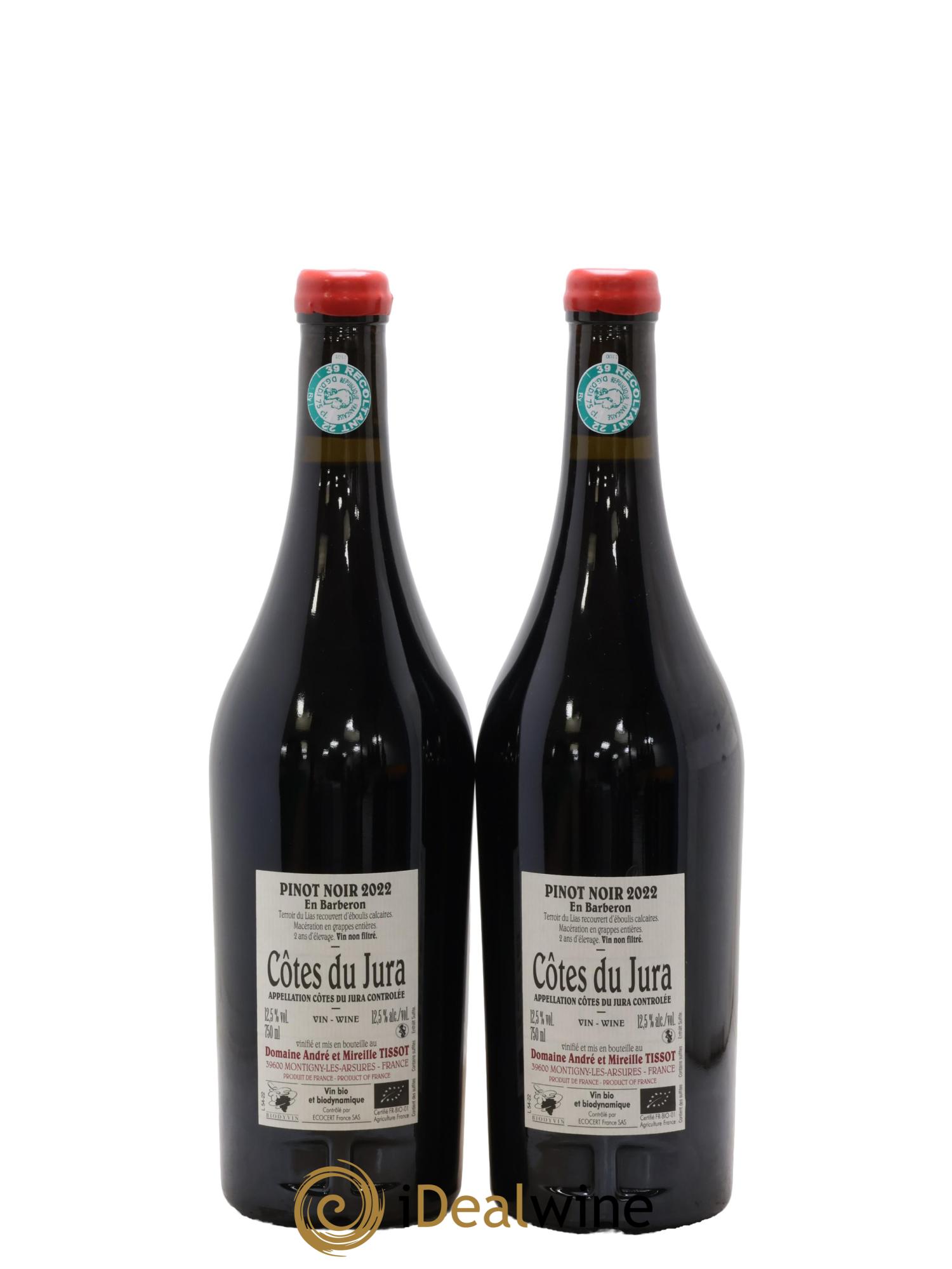 Côtes du Jura En Barberon Bénédicte et Stéphane Tissot  2022 - Posten von 2 Flaschen - 1