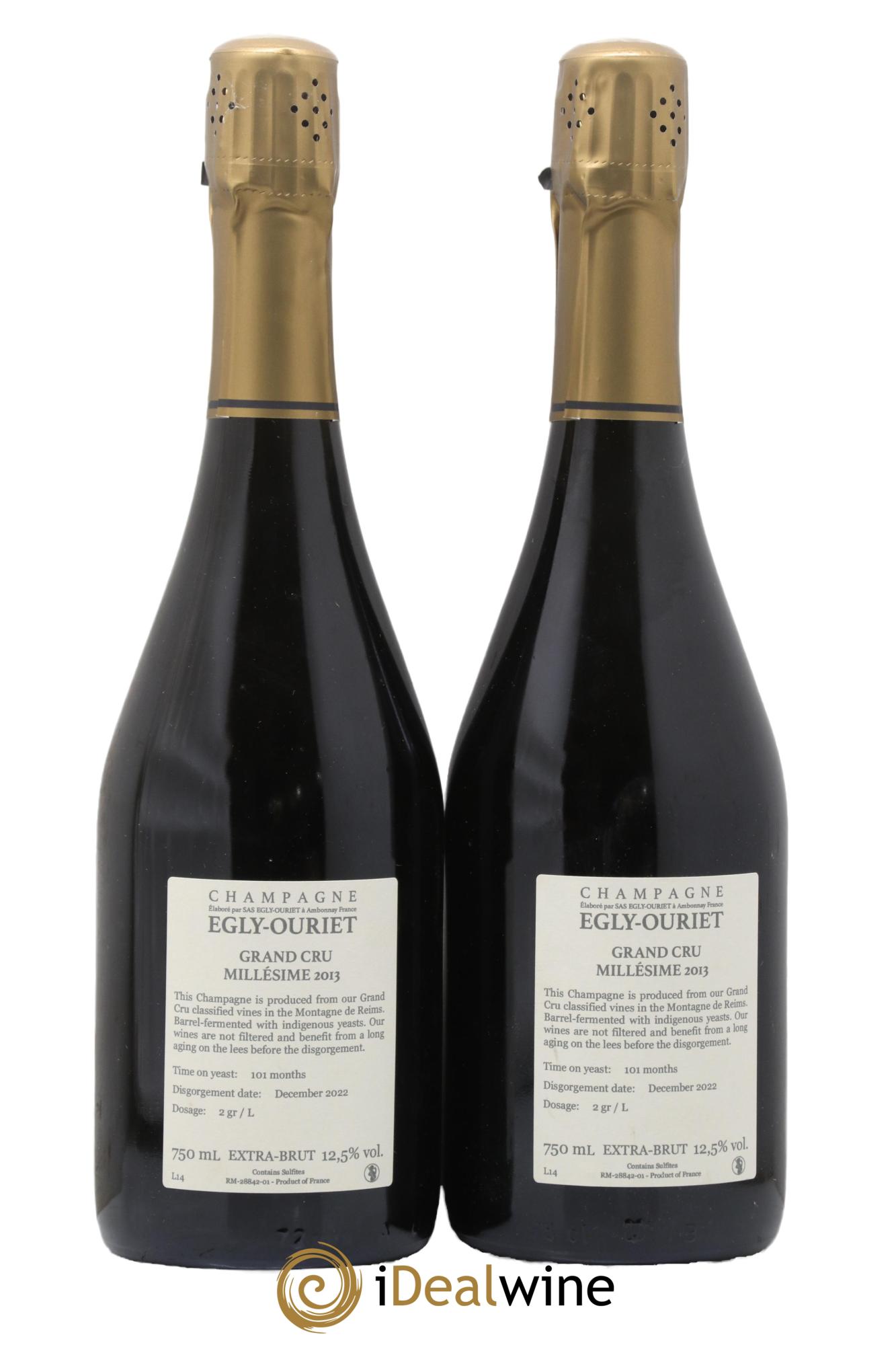 Ambonnay Vieilles Vignes Brut Millésimé Egly-Ouriet 2013 - Lot de 2 bouteilles - 1