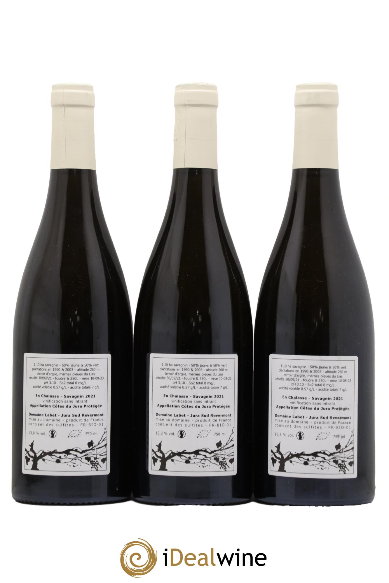 Côtes du Jura Fleur de Savagnin En Chalasse Romain - Julien - Charline Labet 2021 - Lot de 3 bouteilles - 1