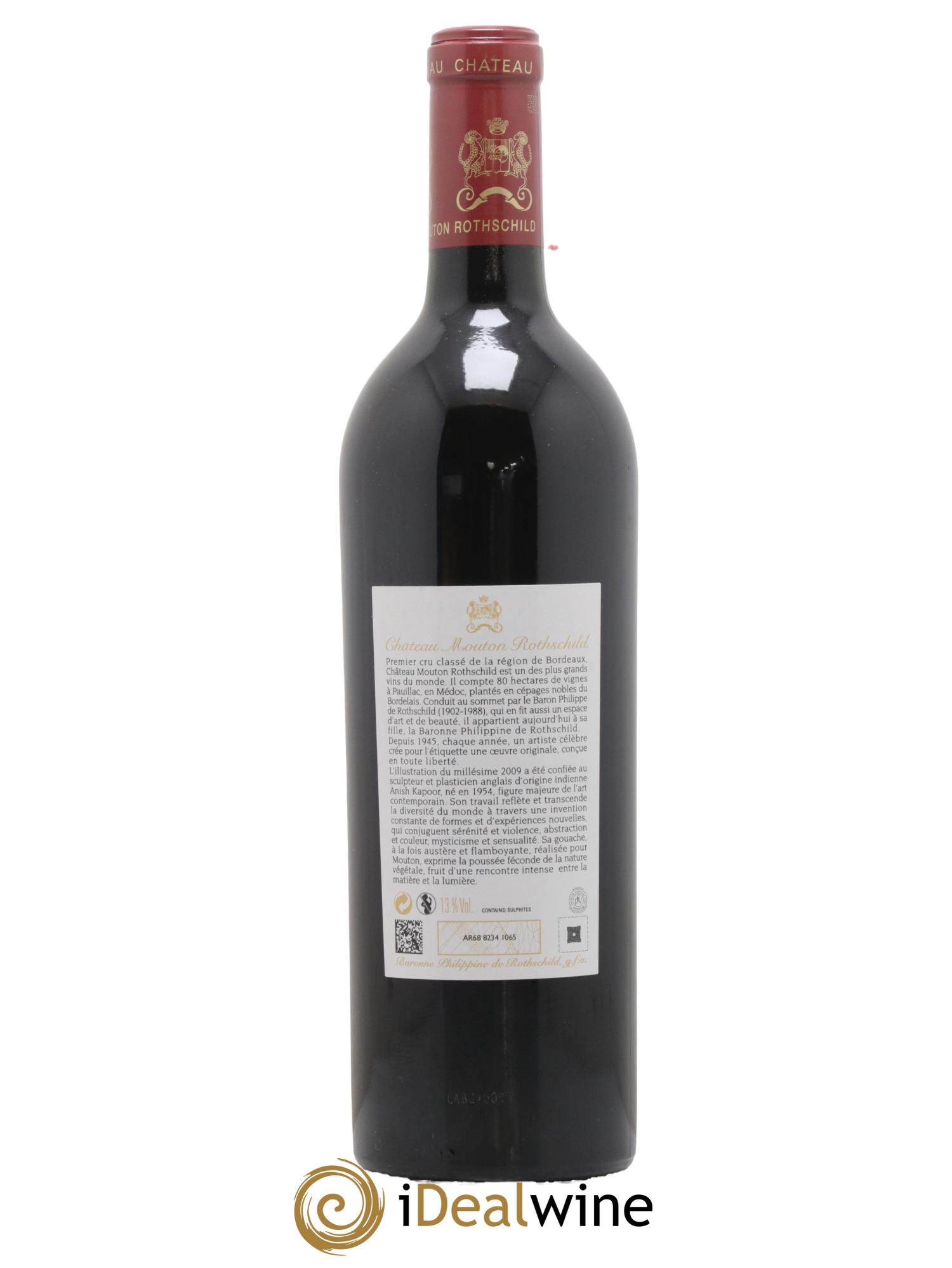 Château Mouton Rothschild 1er Grand Cru Classé 2009 - Lot de 1 bouteille - 1