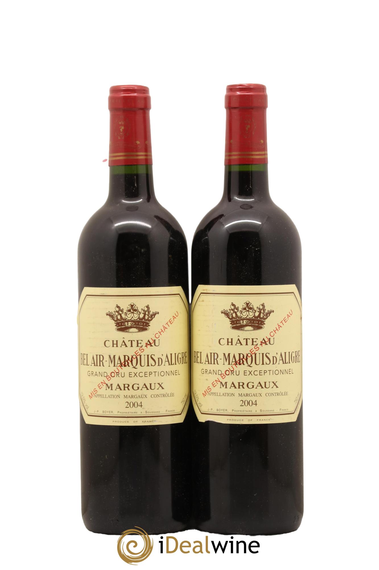 Château Bel Air Marquis d'Aligre 2004 - Lot de 2 bouteilles - 0