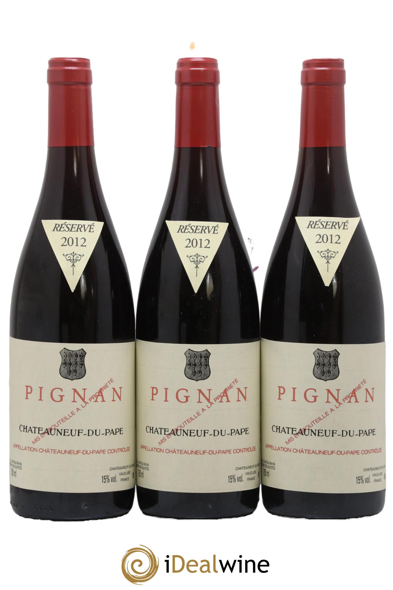 Châteauneuf-du-Pape Pignan Emmanuel Reynaud 2012 - Lotto di 3 bottiglie - 0