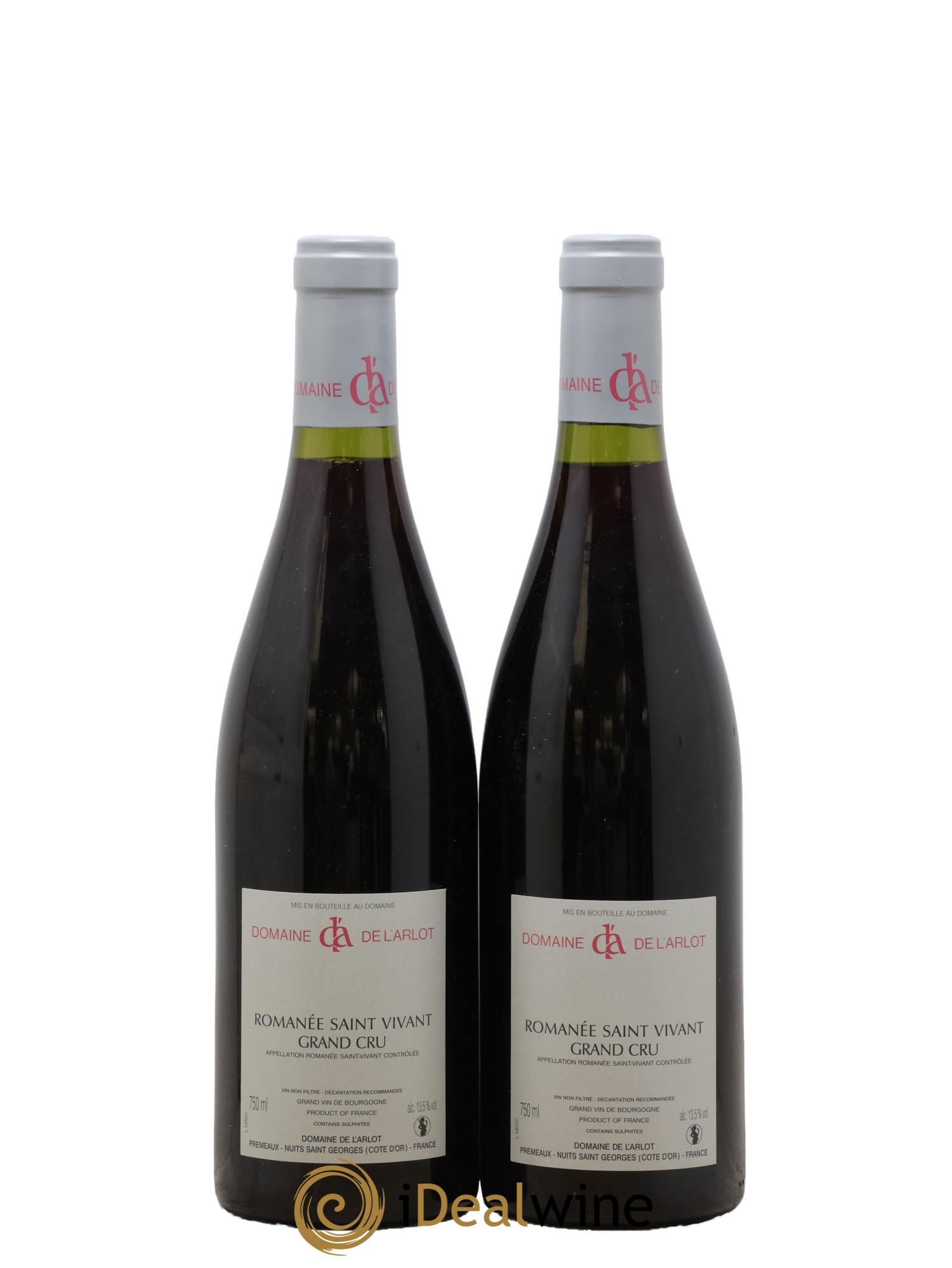Romanée-Saint-Vivant Grand Cru Domaine de l'Arlot 2004 - Lot of 2 bottles - 1
