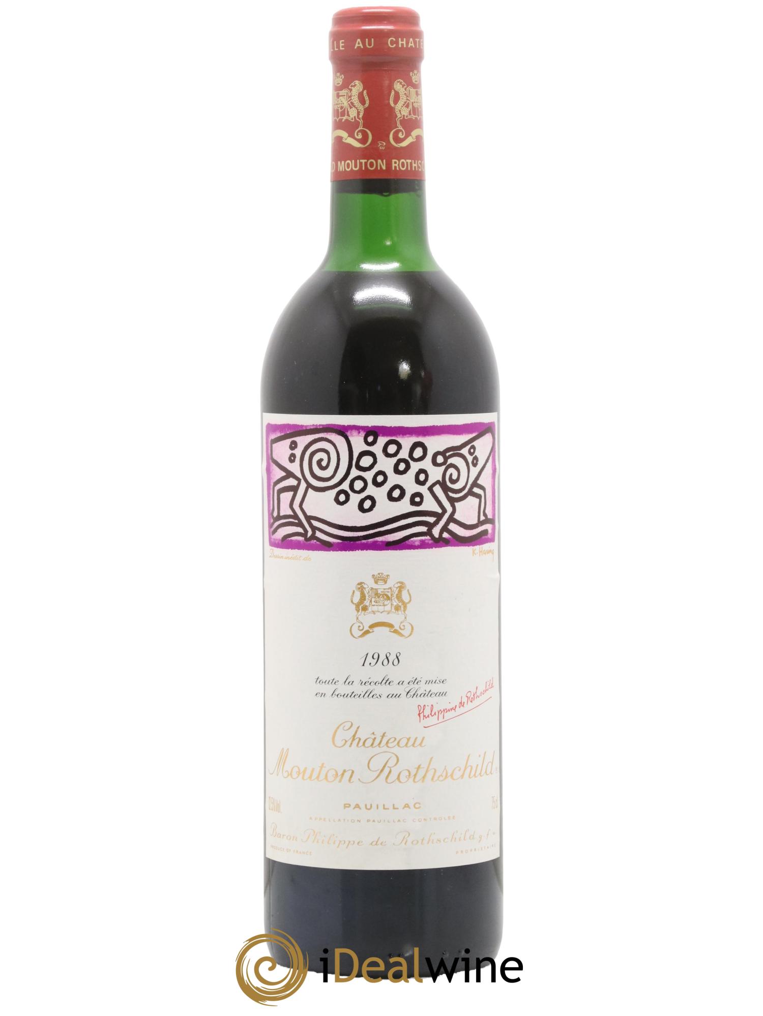 Château Mouton Rothschild 1er Grand Cru Classé 1988 - Lot de 1 bouteille - 0