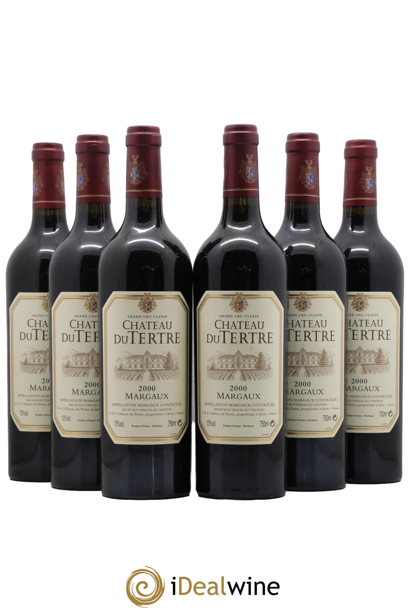 Château du Tertre 5ème Grand Cru Classé 2000 - Lot de 6 bouteilles - 0