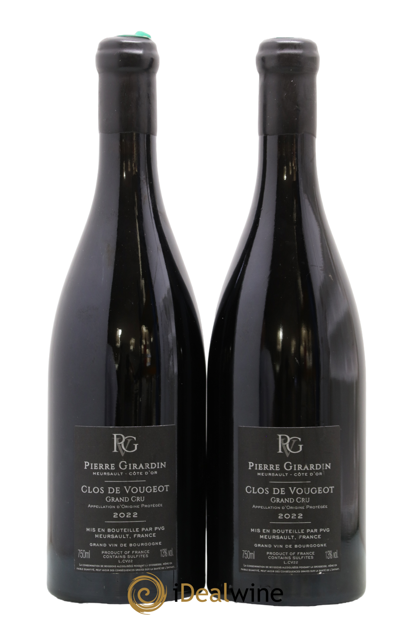 Clos de Vougeot Grand Cru Pierre Girardin 2022 - Lot de 2 bouteilles - 1