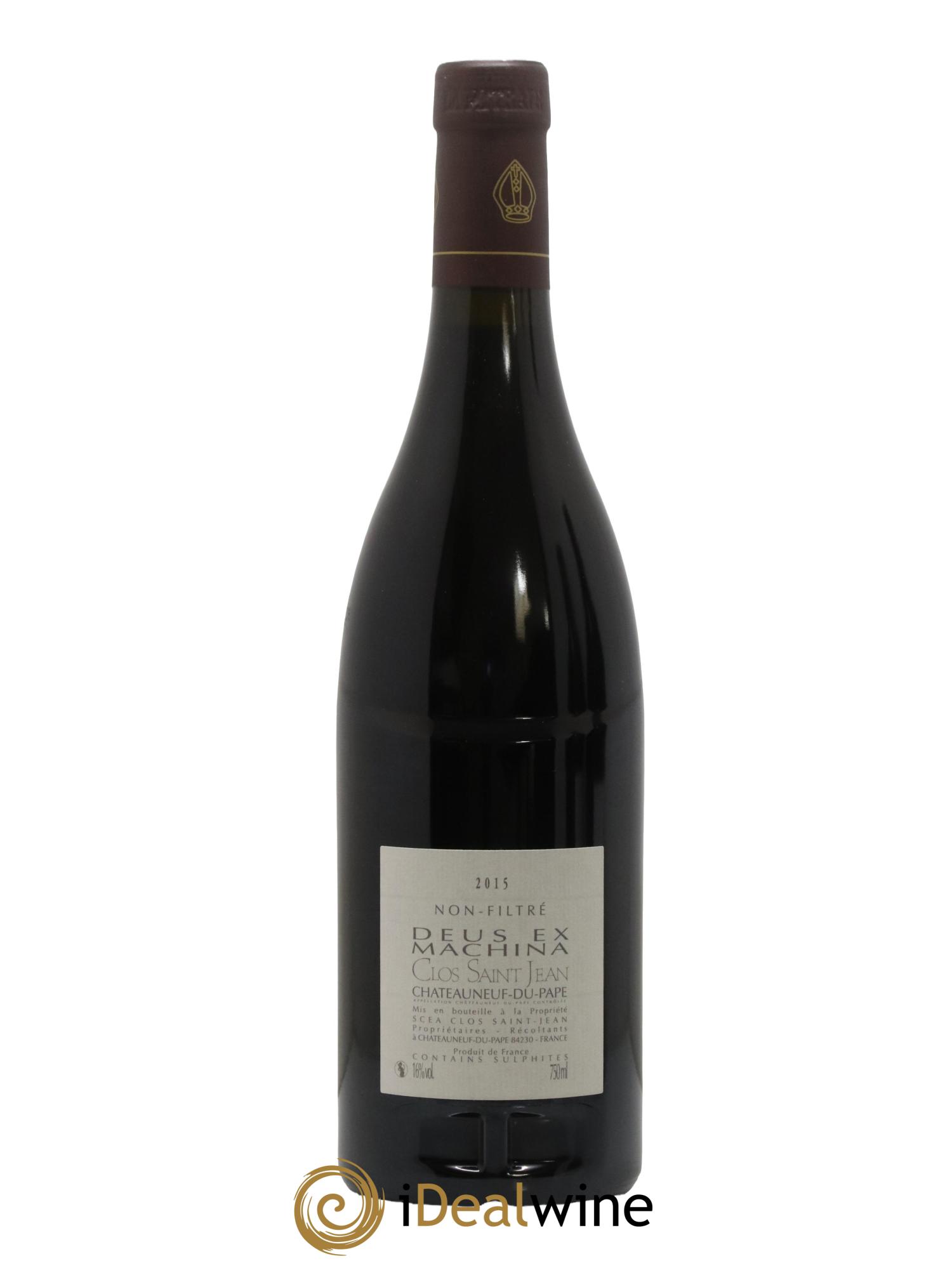 Châteauneuf-du-Pape Clos Saint-Jean Deus Ex Machina Pascal et Vincent Maurel 2015 - Lot de 1 bouteille - 1