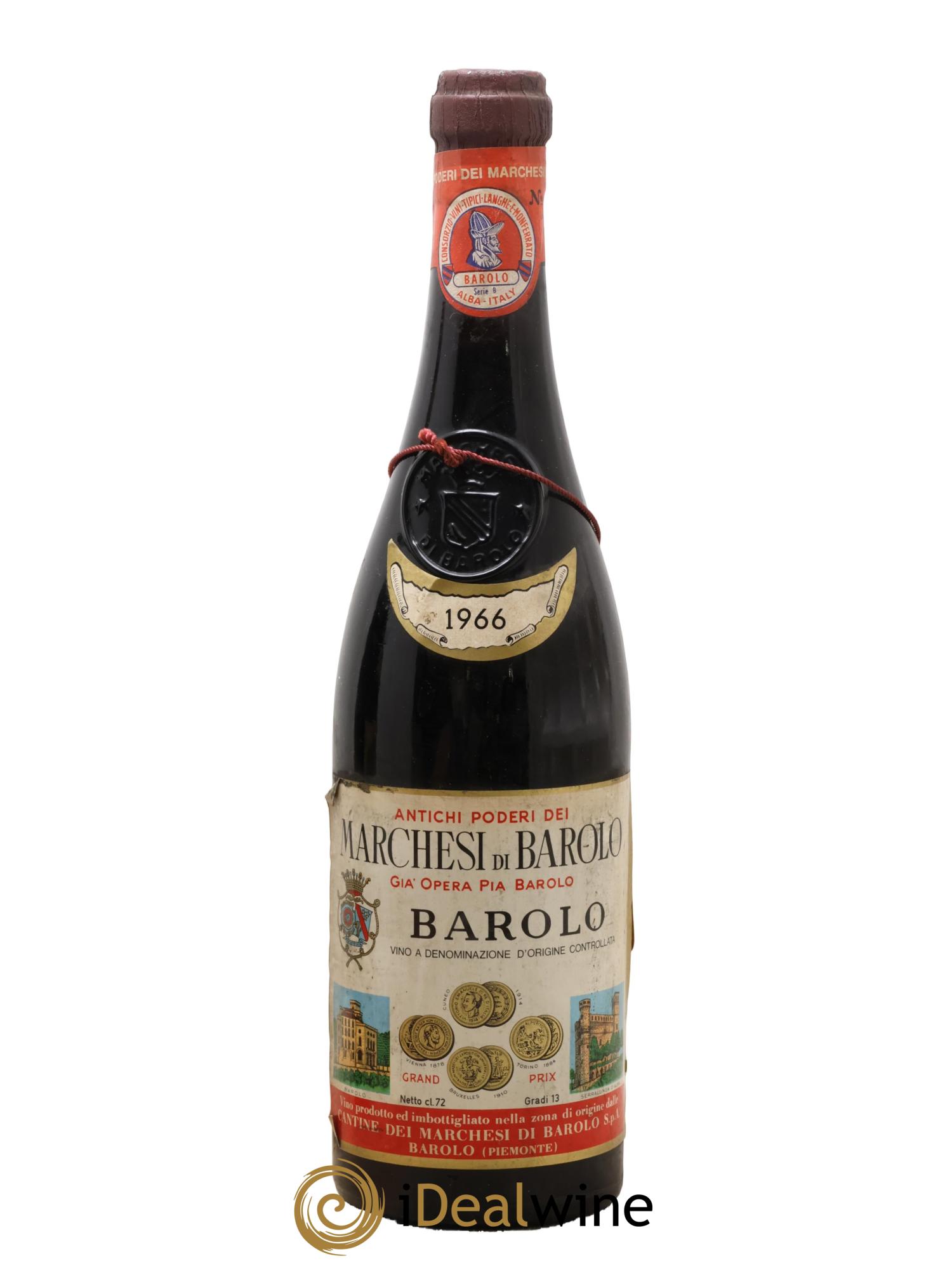 Barolo DOCG Marchesi di Barolo 1966 - Lot of 1 bottle - 0