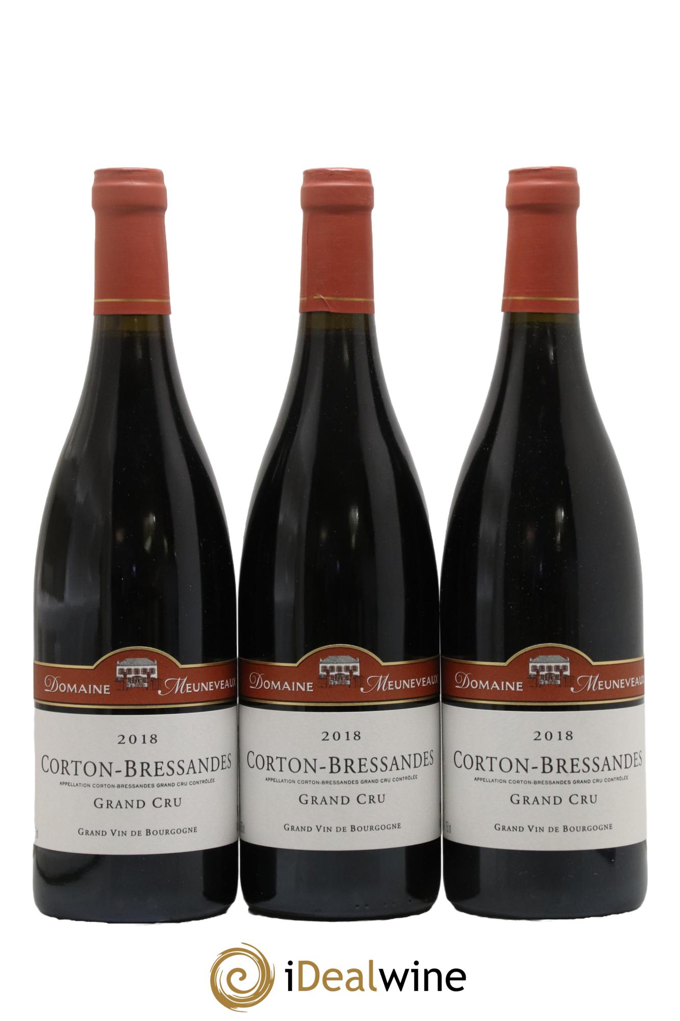 Cortone-Bressandes Grand Cru Domaine Meuneveaux Bressandes Domaine Meuneveaux 2018 - Lot de 3 bouteilles - 0