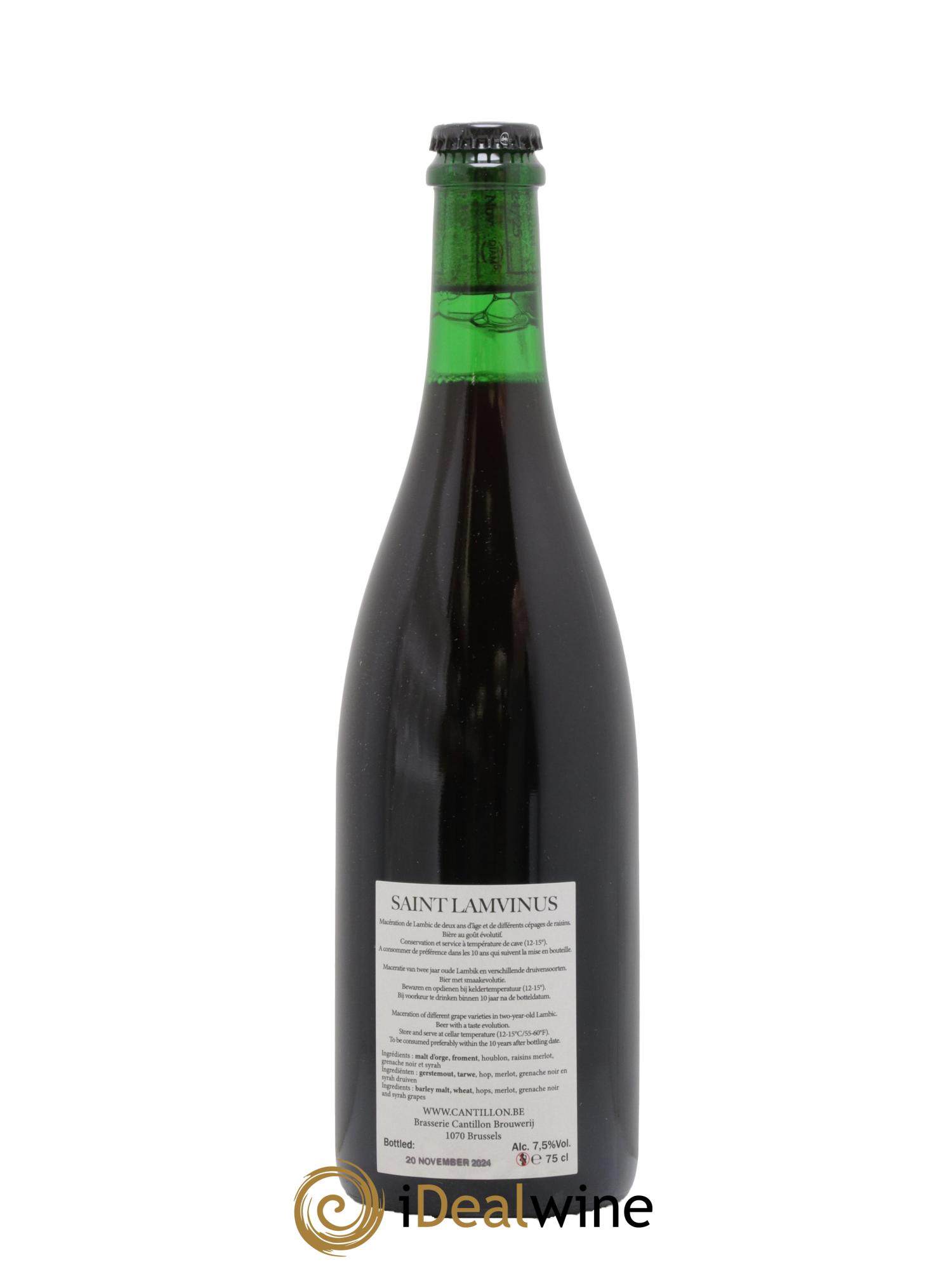 Bière Gueuze Cantillon Saint-Lamvinus (bottled 2024) - Lotto di 1 bottiglia - 1