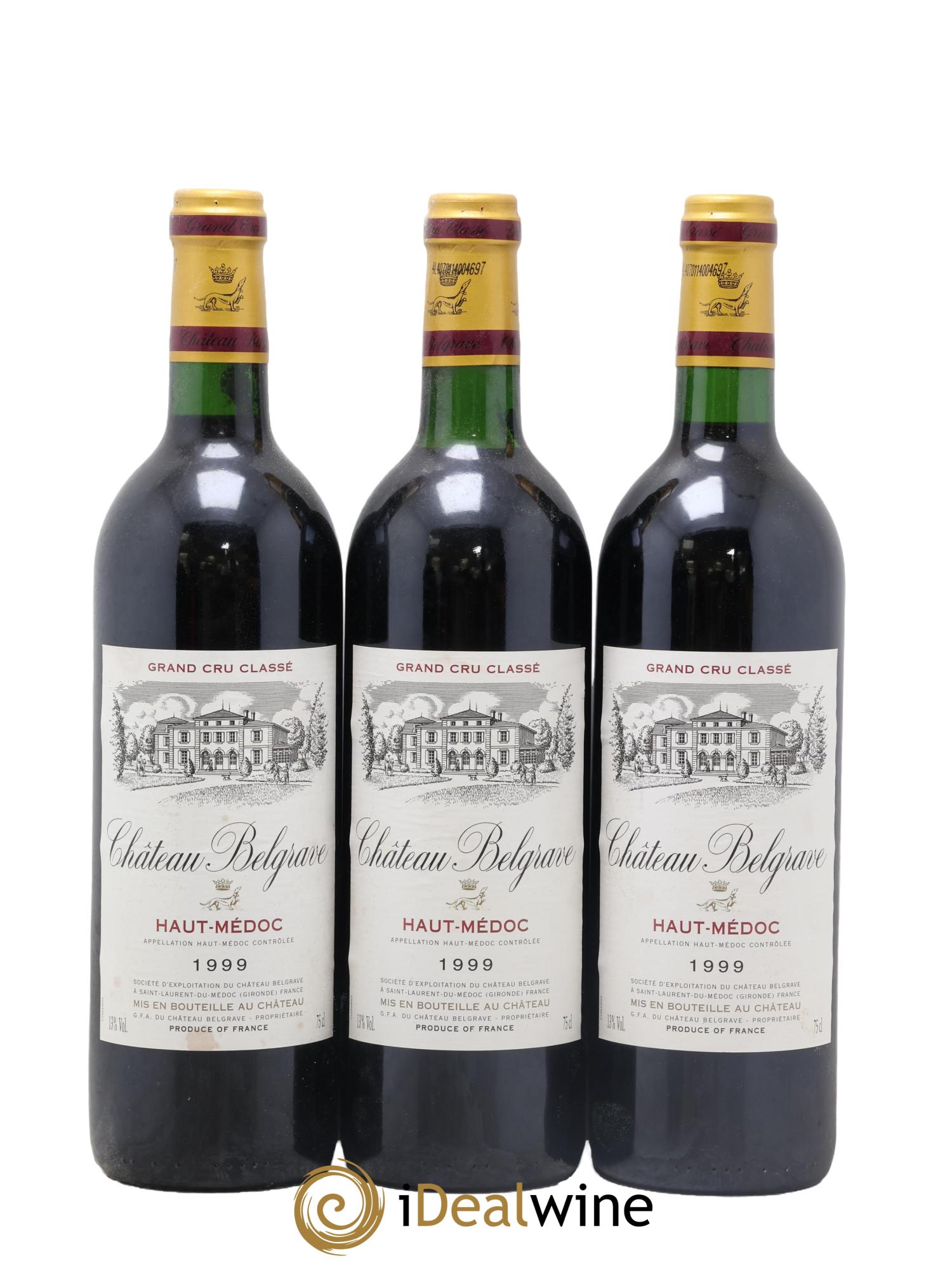 Château Belgrave 5ème Grand Cru Classé 1999 - Posten von 12 Flaschen - 4
