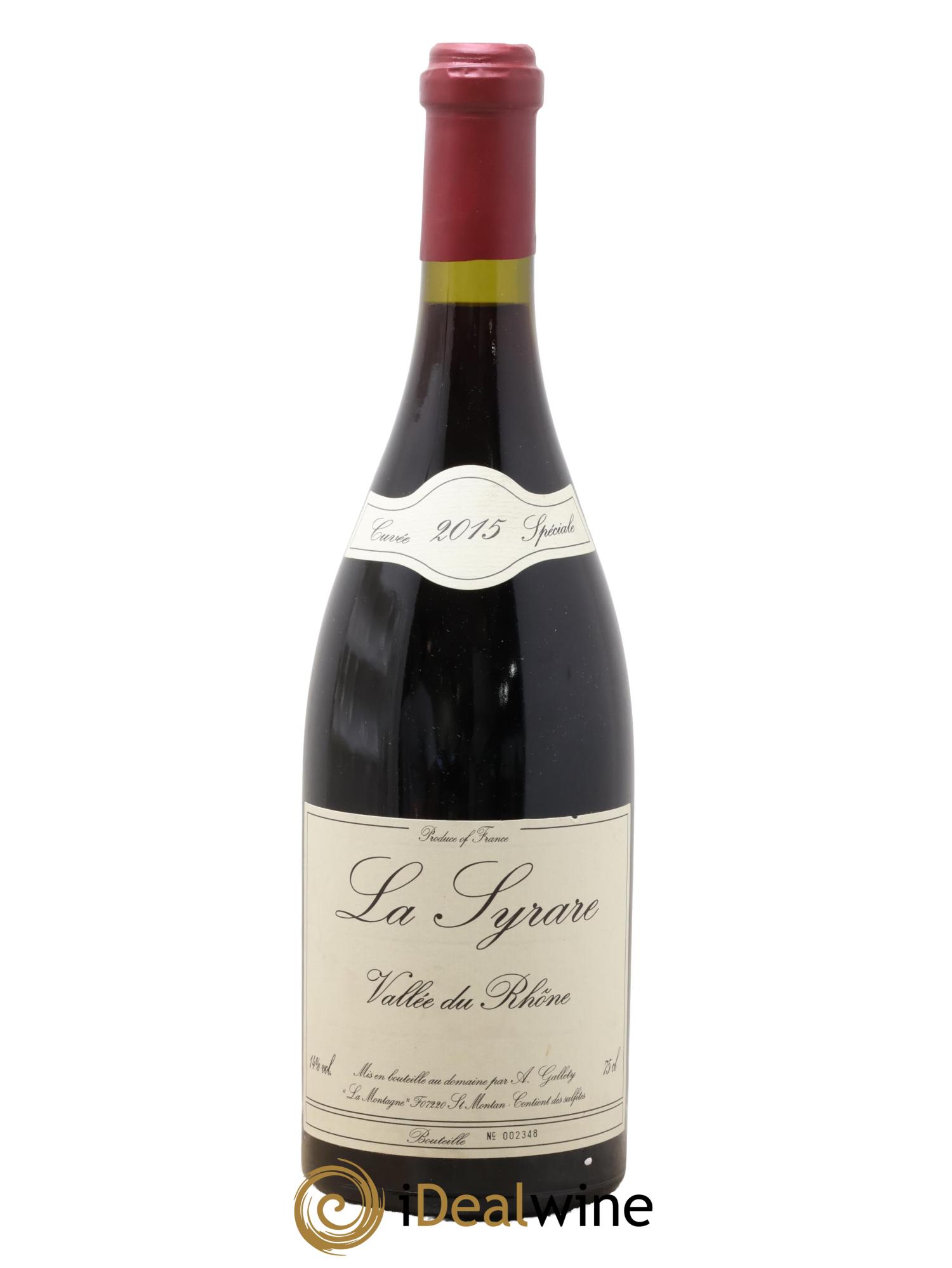 Côtes du Vivarais La Syrare Gallety (Domaine) 2015 - Lot de 1 bouteille - 0