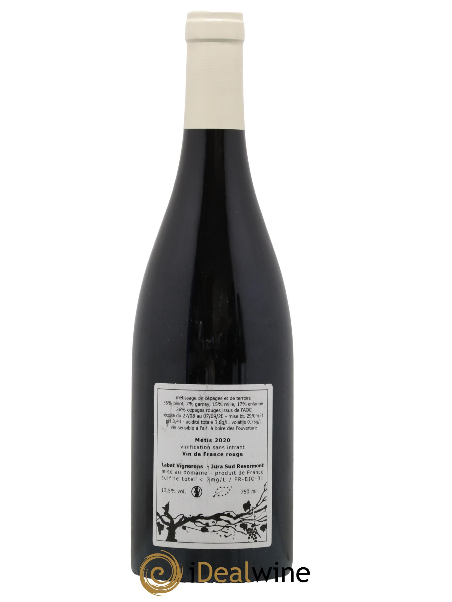 Vin de France Métis Romain - Julien - Charline Labet 2020 - Lot de 1 bouteille - 1