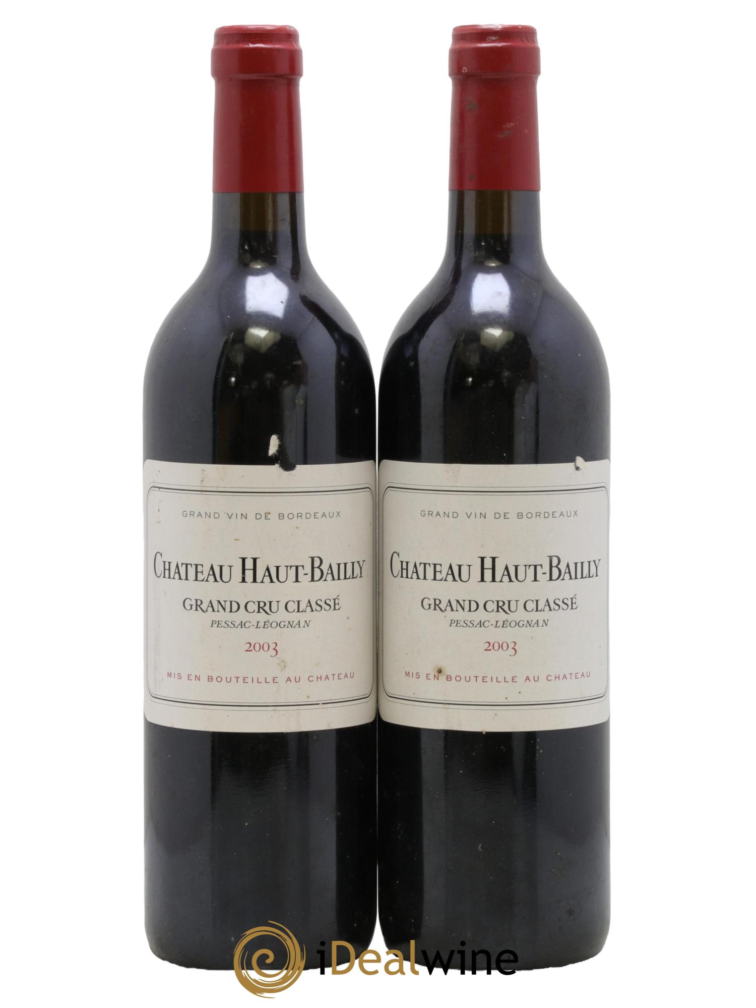 Château Haut-Bailly Cru Classé de Graves 2003 - Lot of 2 bottles - 0