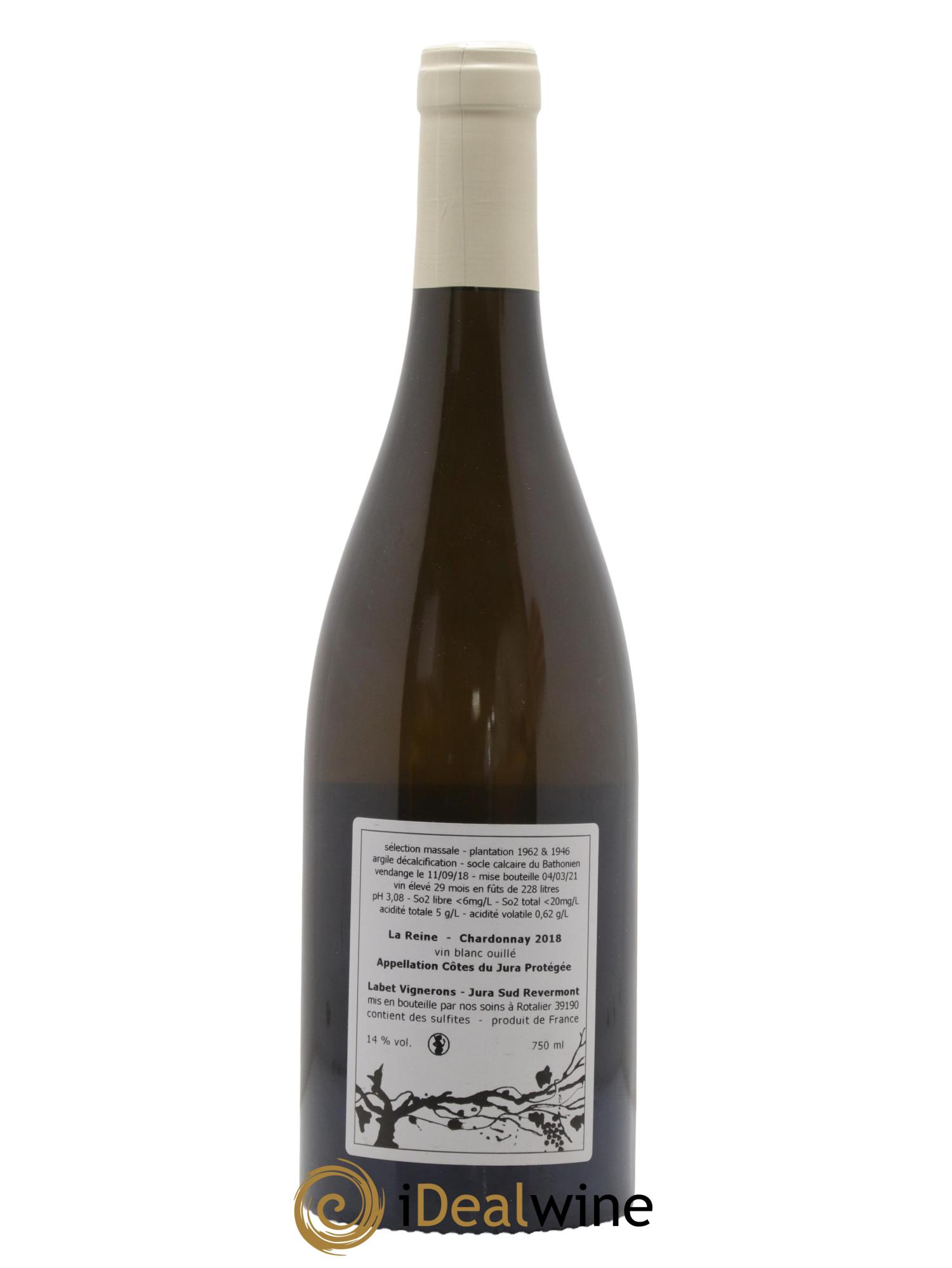 Côtes du Jura Chardonnay La Reine Romain - Julien - Charline Labet 2018 - Lot de 1 bouteille - 1