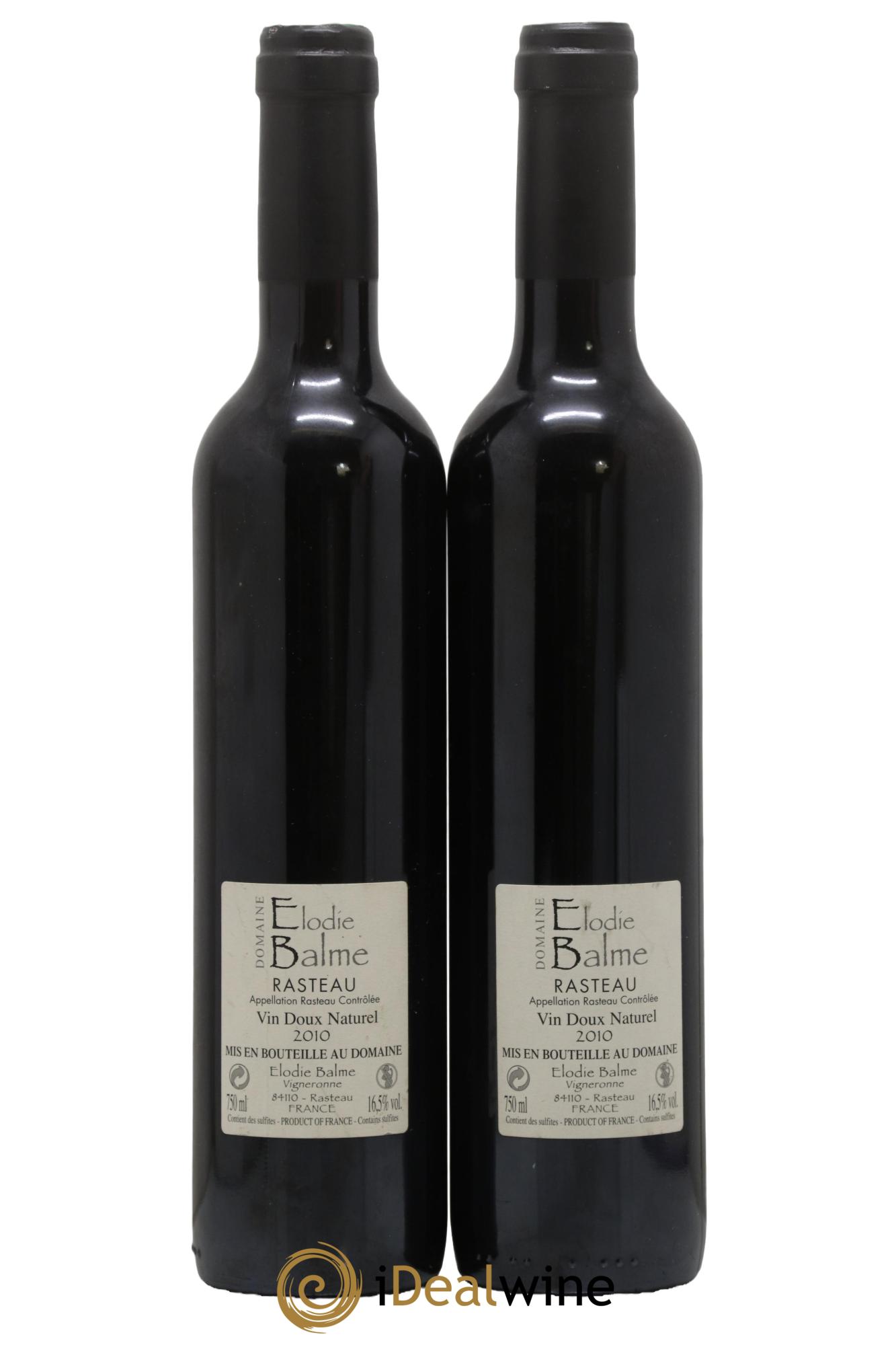 Rasteau Elodie Balme (Domaine) Vin Doux Naturel 2010 - Lot of 2 500ml formats - 1