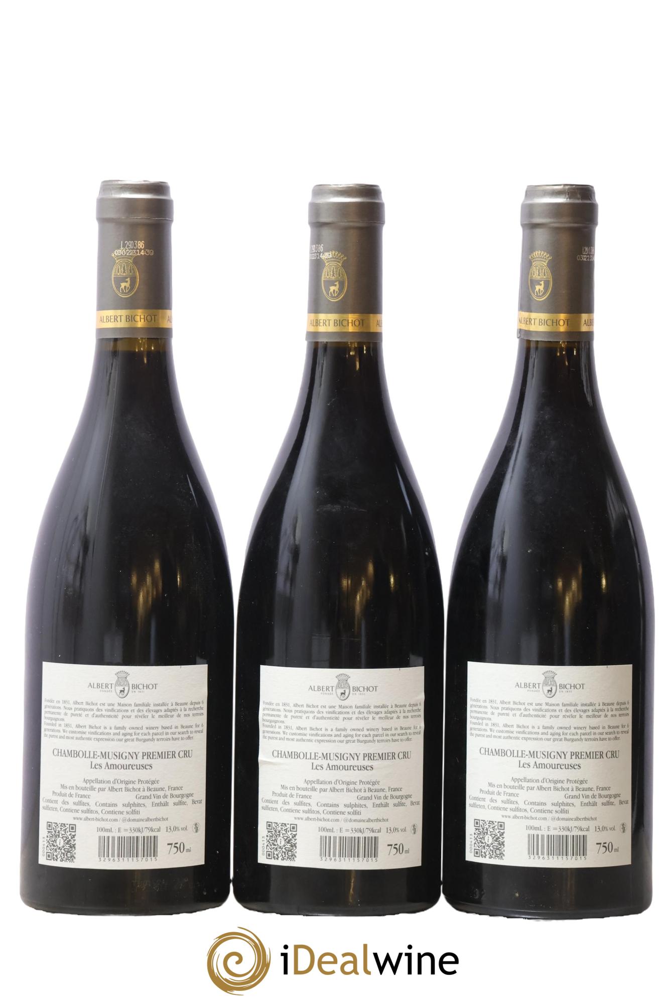 Chambolle-Musigny 1er Cru Les Amoureuses Albert Bichot 2018 - Lot de 3 bouteilles - 1