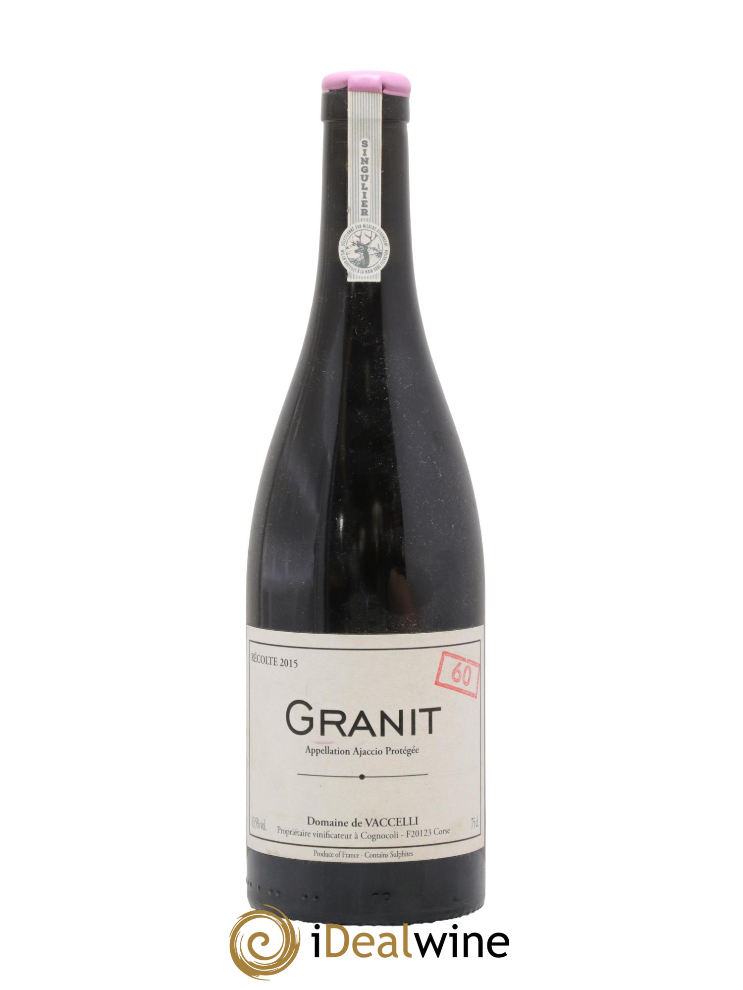 Ajaccio Granit 60 Vaccelli 2015 - Lot de 1 bouteille - 0