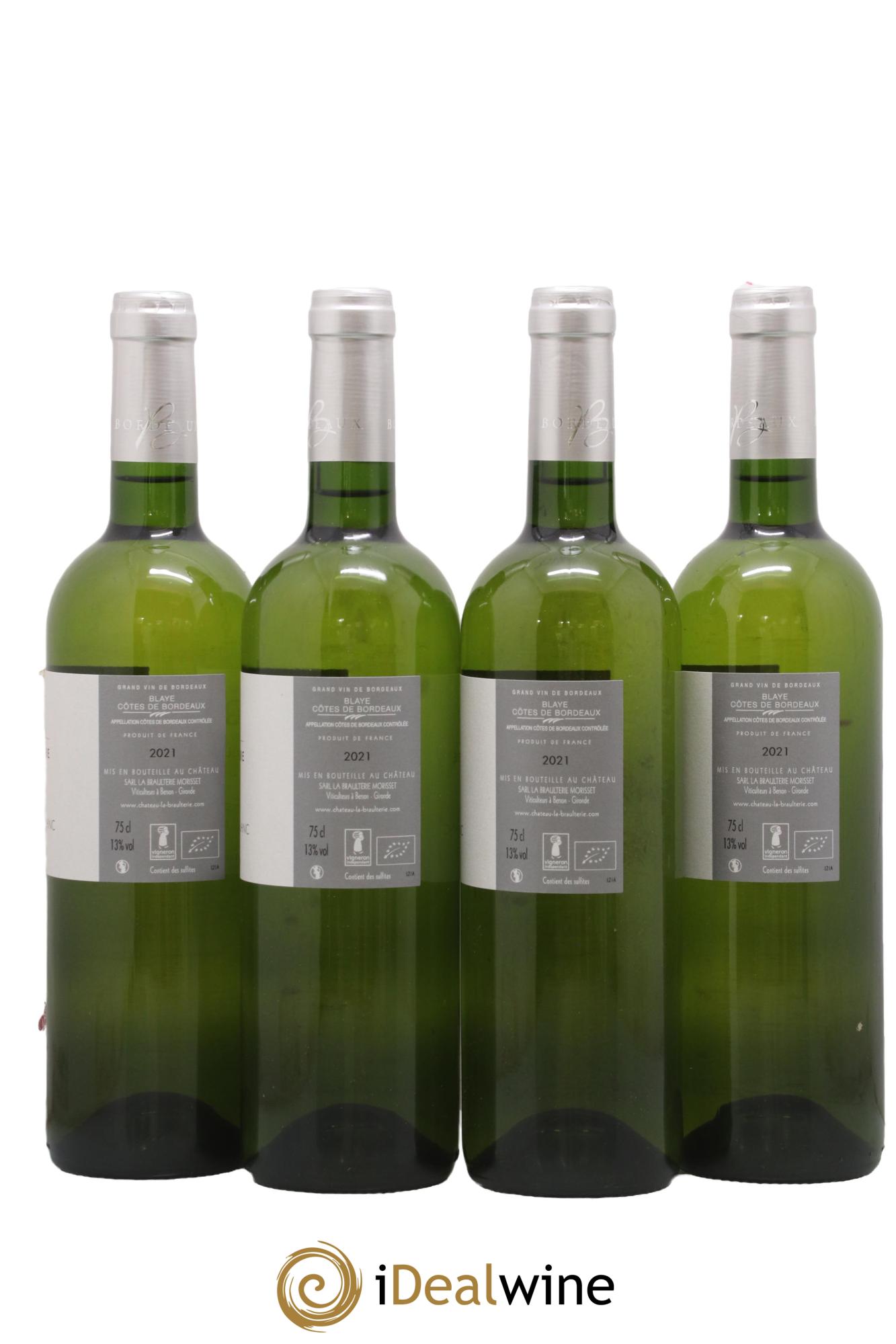 Bordeaux Blaye Côtes de Bordeaux Château La Braulterie 2021 - Lot de 4 bouteilles - 1