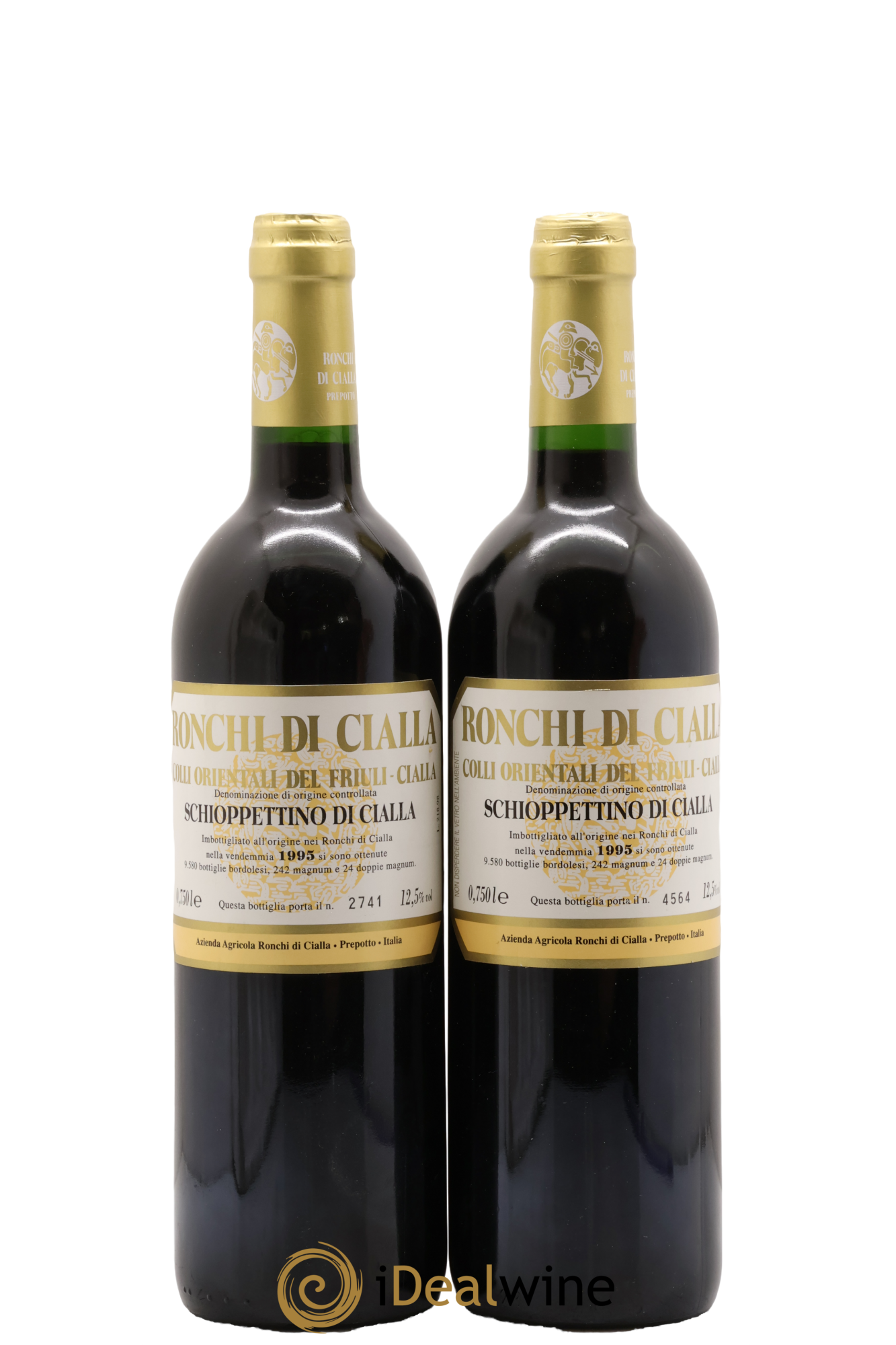 Frioul Colli Orientali del Friuli IGT Schioppettino di Cialla Azienda Agricola Ronchi di Cialla 1995 - Lot of 2 bottles - 0