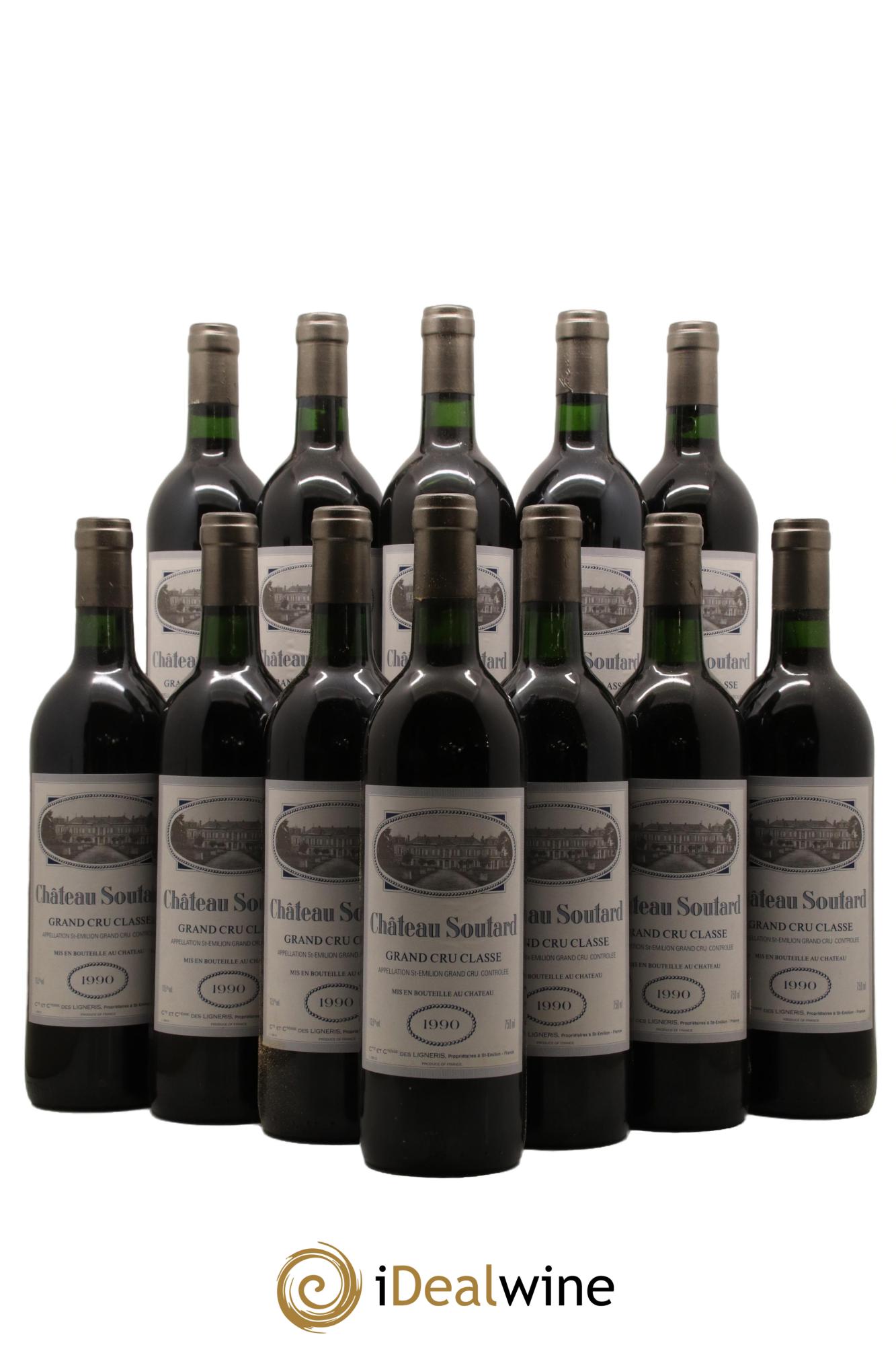 Château Soutard Grand Cru Classé 1990 - Lot de 12 bouteilles - 0
